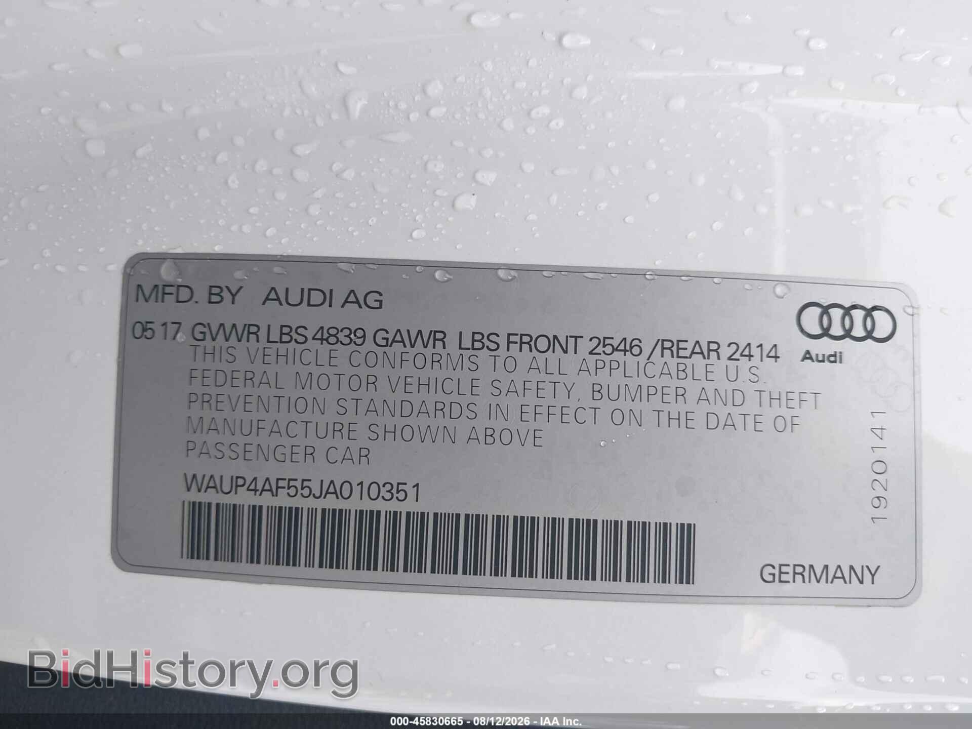 2018 AUDI S5 - VIN: WAUP4AF55JA010351 - Photo 9