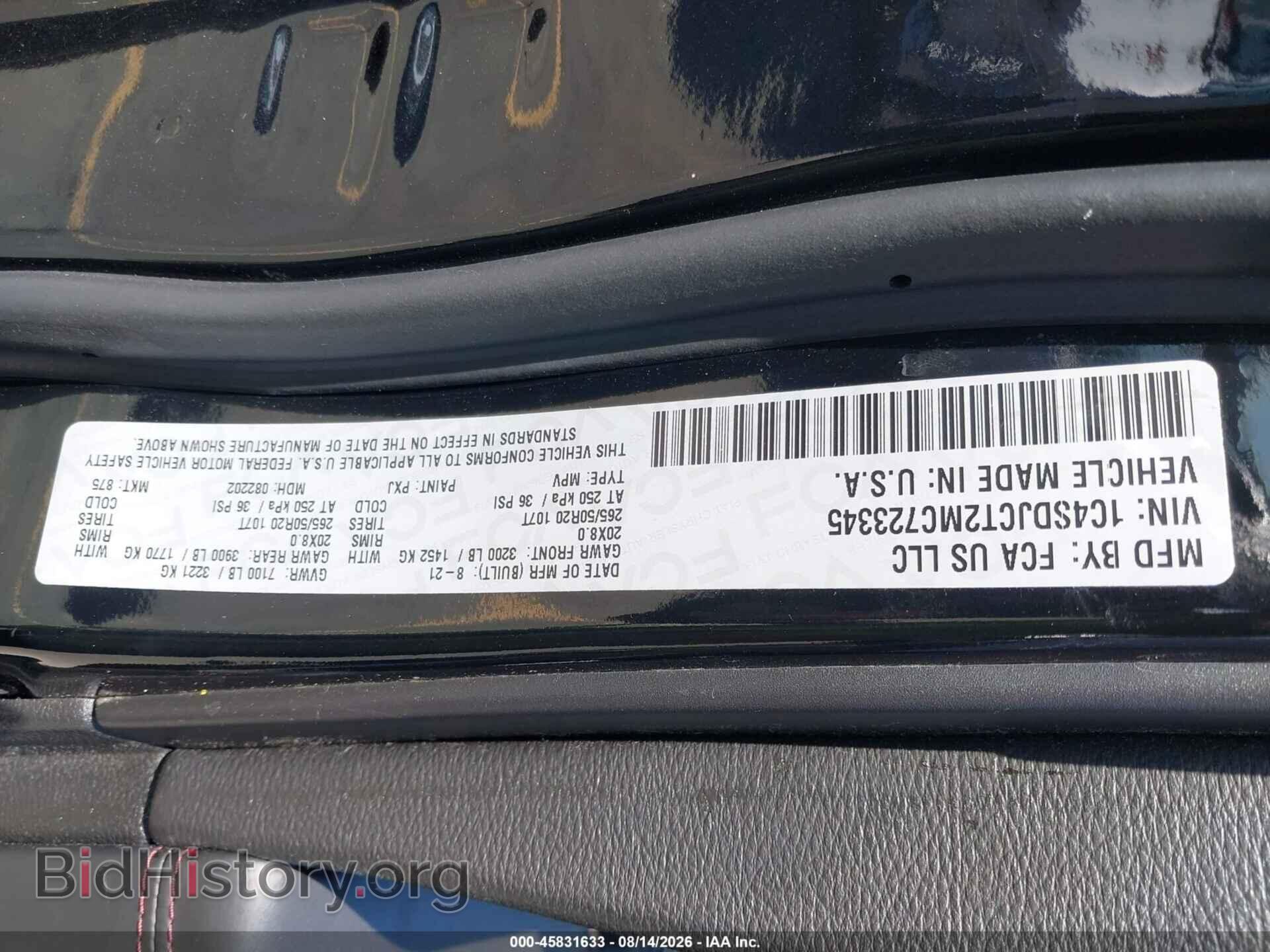 2021 DODGE DURANGO - VIN: 1C4SDJCT2MC723345 - Photo 9