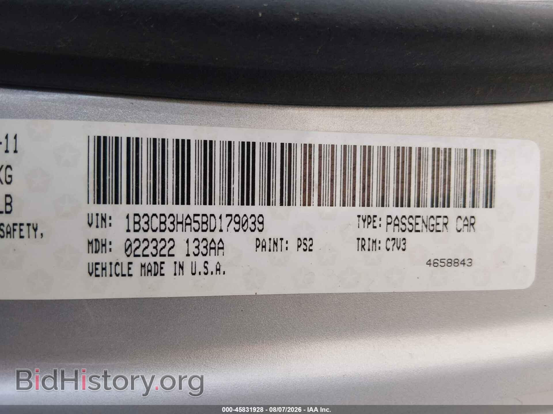 2011 DODGE CALIBER - VIN: 1B3CB3HA5BD179039 - Photo 9