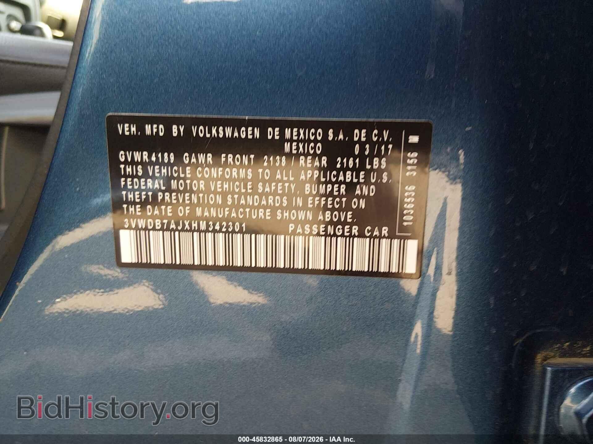 2017 VOLKSWAGEN JETTA - VIN: 3VWDB7AJXHM342301 - Фото 9