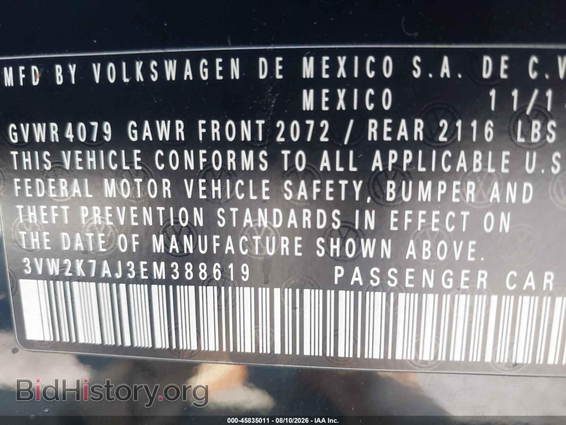 2014 VOLKSWAGEN JETTA - VIN: 3VW2K7AJ3EM388619 - Photo 9