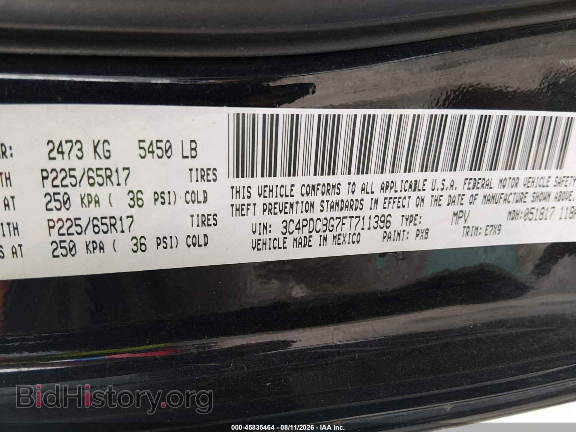 2015 DODGE JOURNEY - VIN: 3C4PDCBG7FT711396 - Photo 9