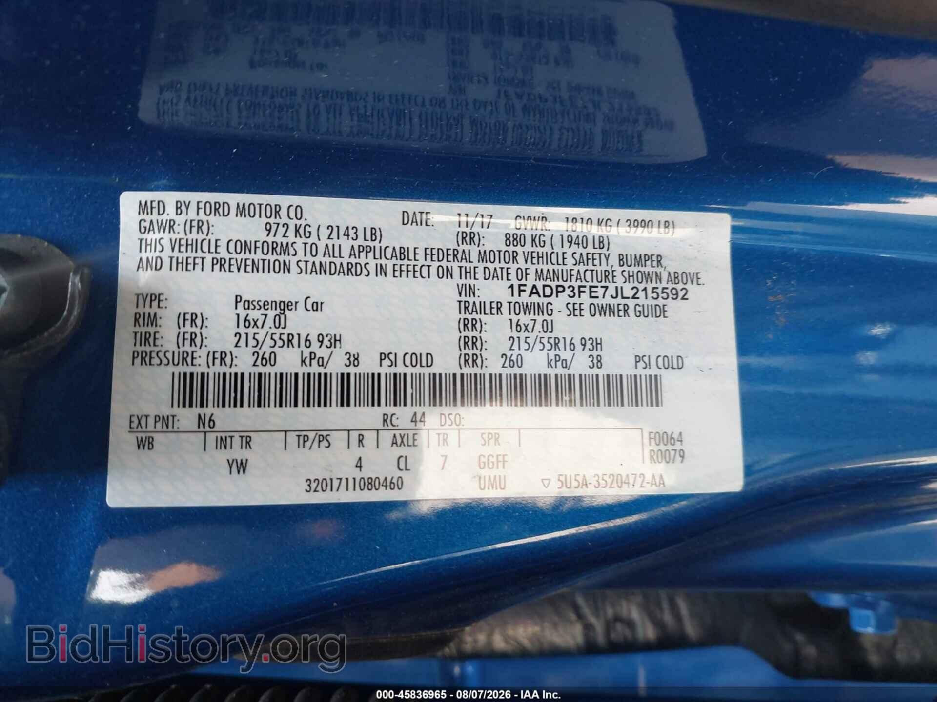 2018 FORD FOCUS - VIN: 1FADP3FE7JL215592 - Photo 9