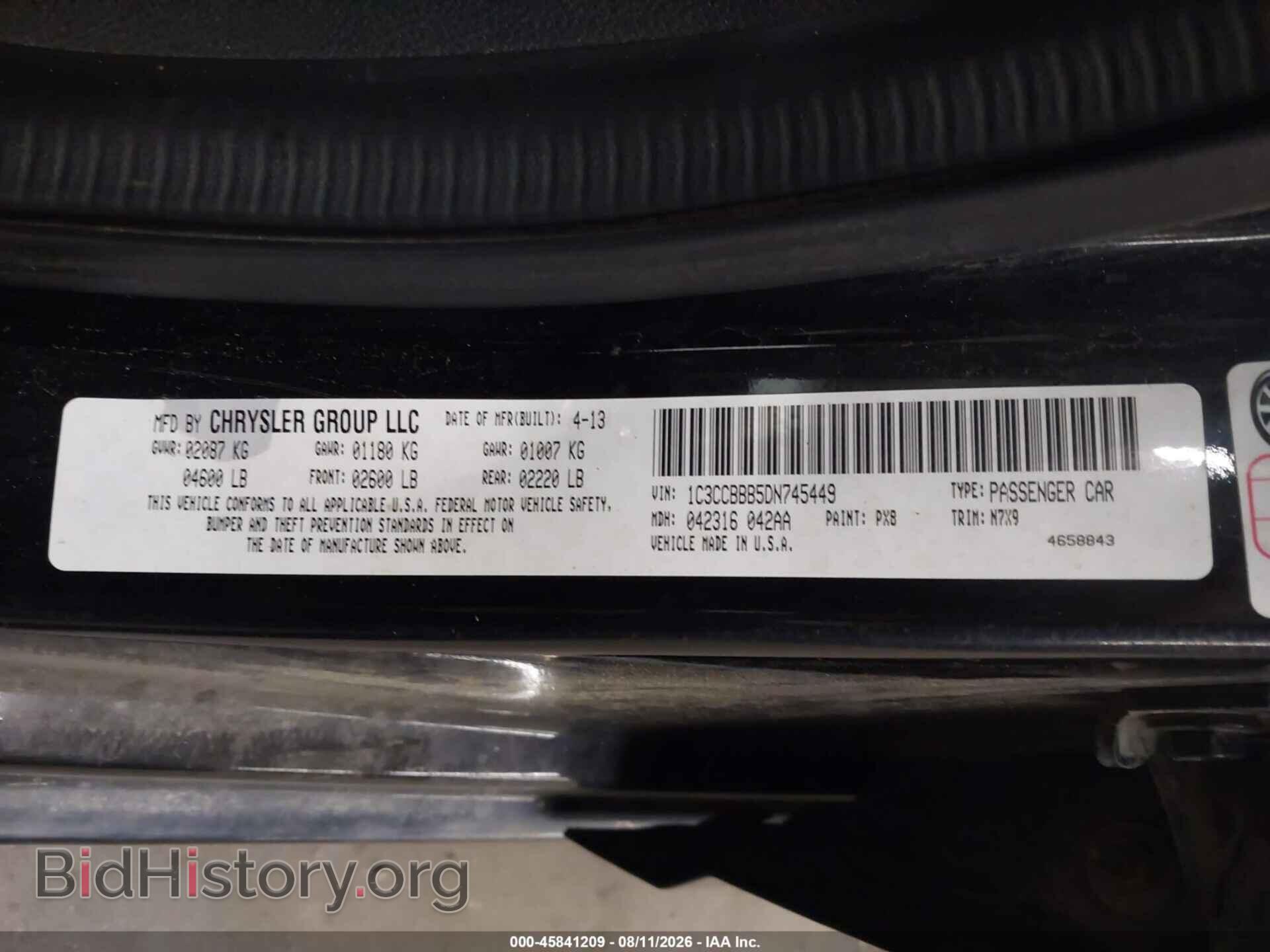 2013 CHRYSLER 200 - VIN: 1C3CCBBB5DN745449 - Photo 9