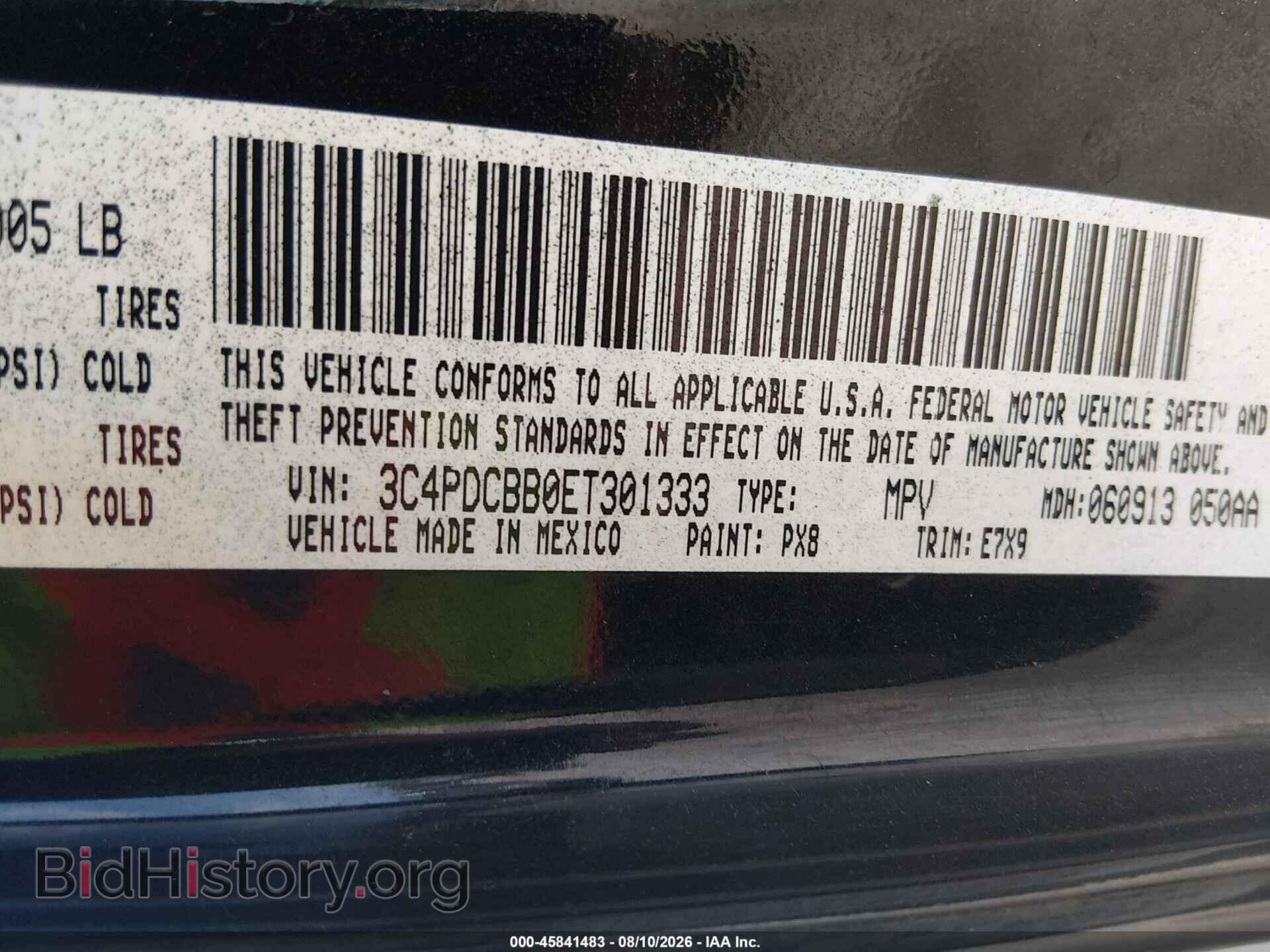 2014 DODGE JOURNEY - VIN: 3C4PDCBB0ET301333 - Фото 9