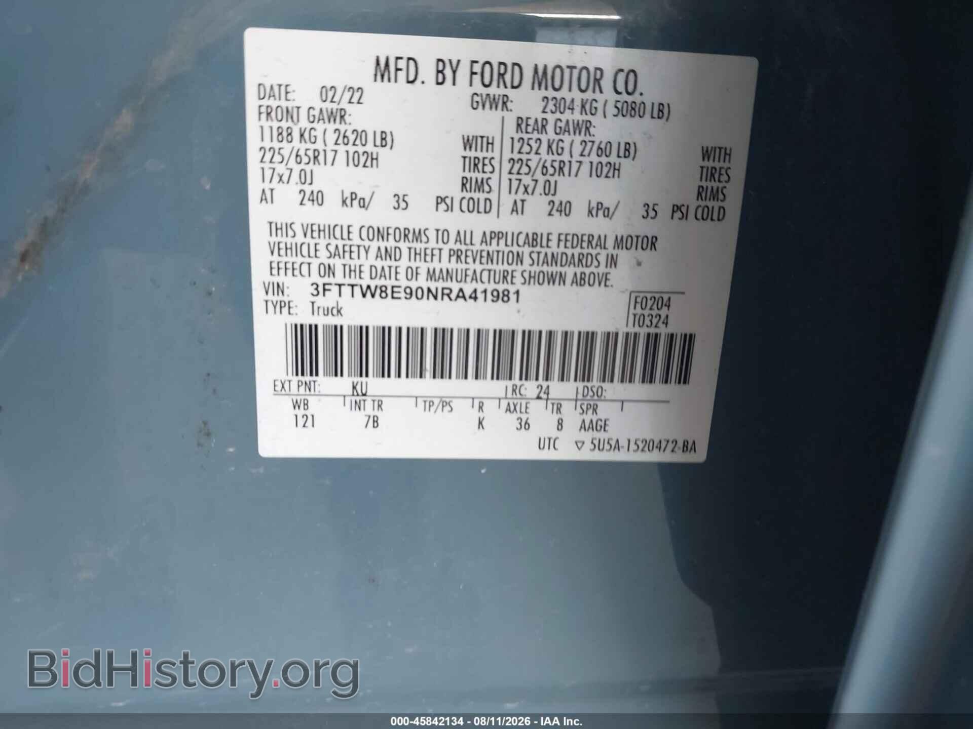 2022 FORD MAVERICK - VIN: 3FTTW8E90NRA41981 - Фото 9