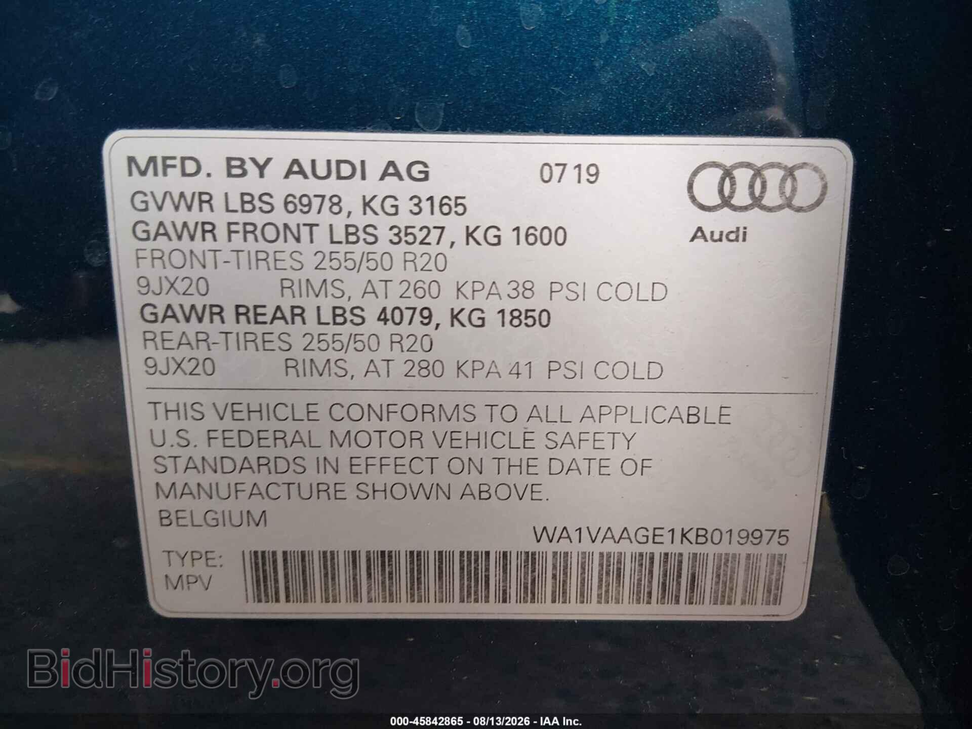 2019 AUDI E-TRON - VIN: WA1VAAGE1KB019975 - Photo 9