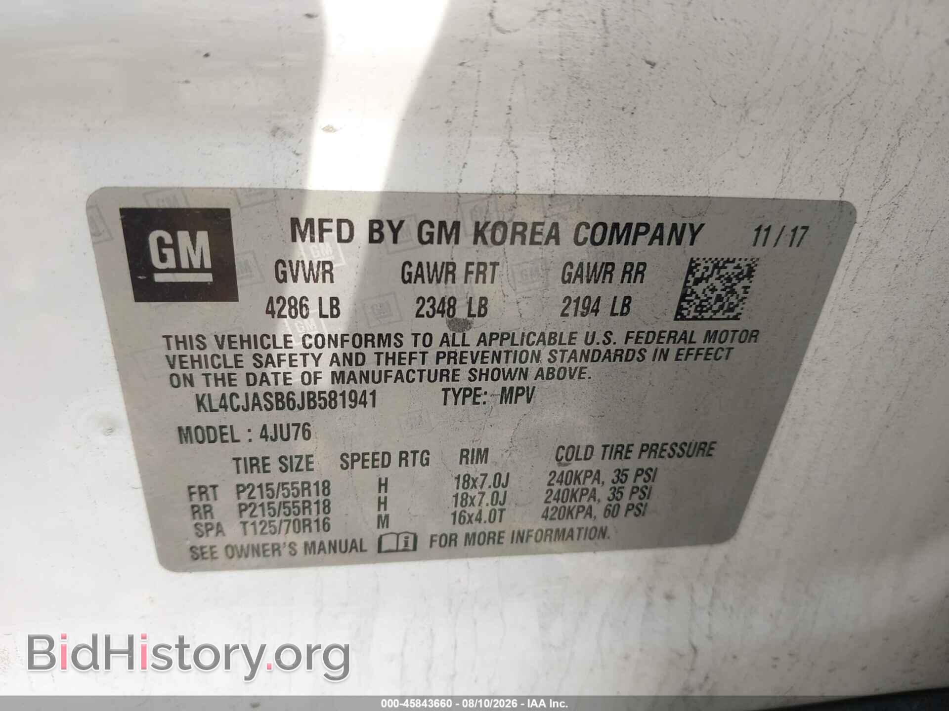 2018 BUICK ENCORE - VIN: KL4CJASB6JB581941 - Photo 9