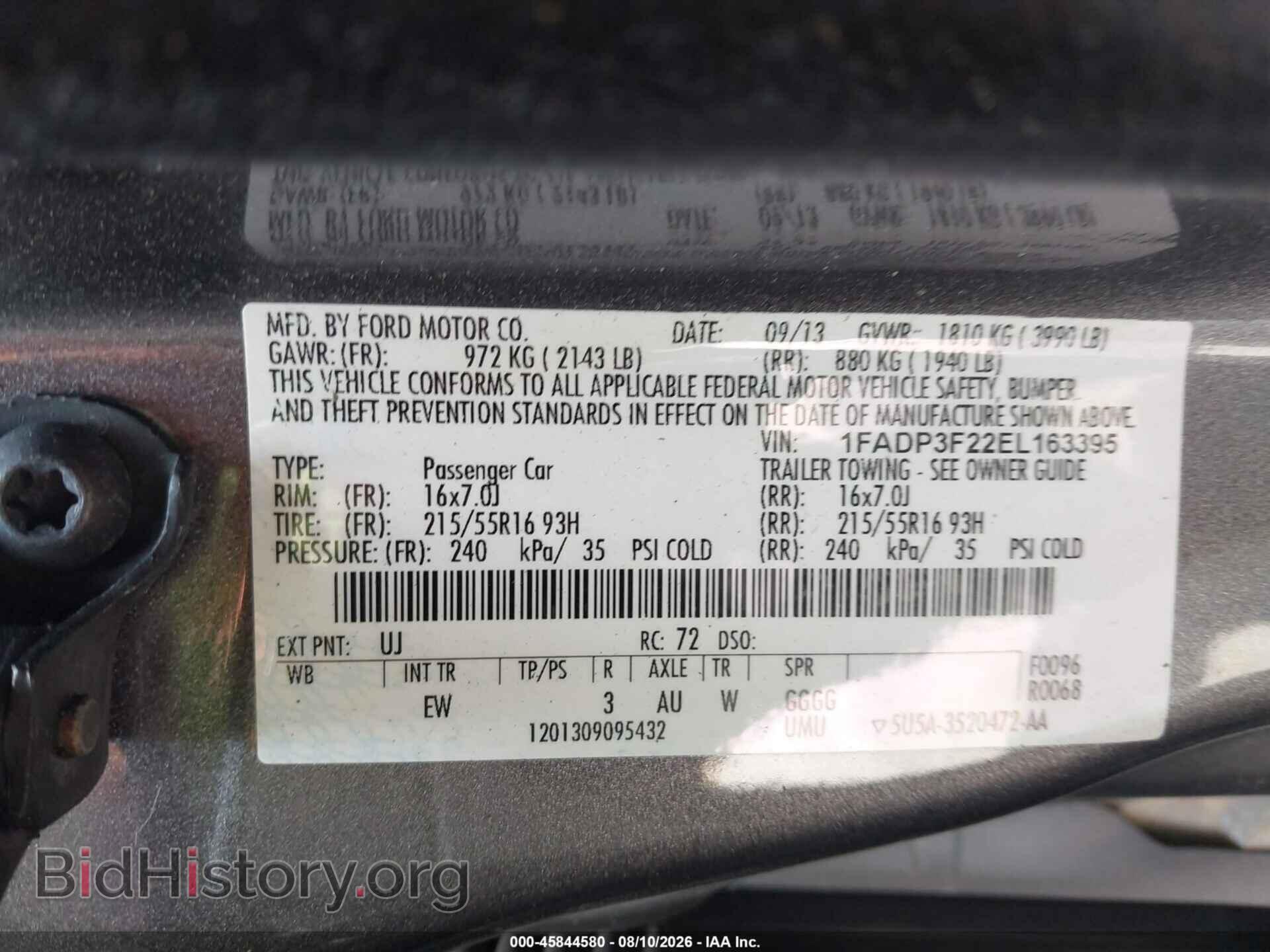 2014 FORD FOCUS - VIN: 1FADP3F22EL163395 - Photo 9