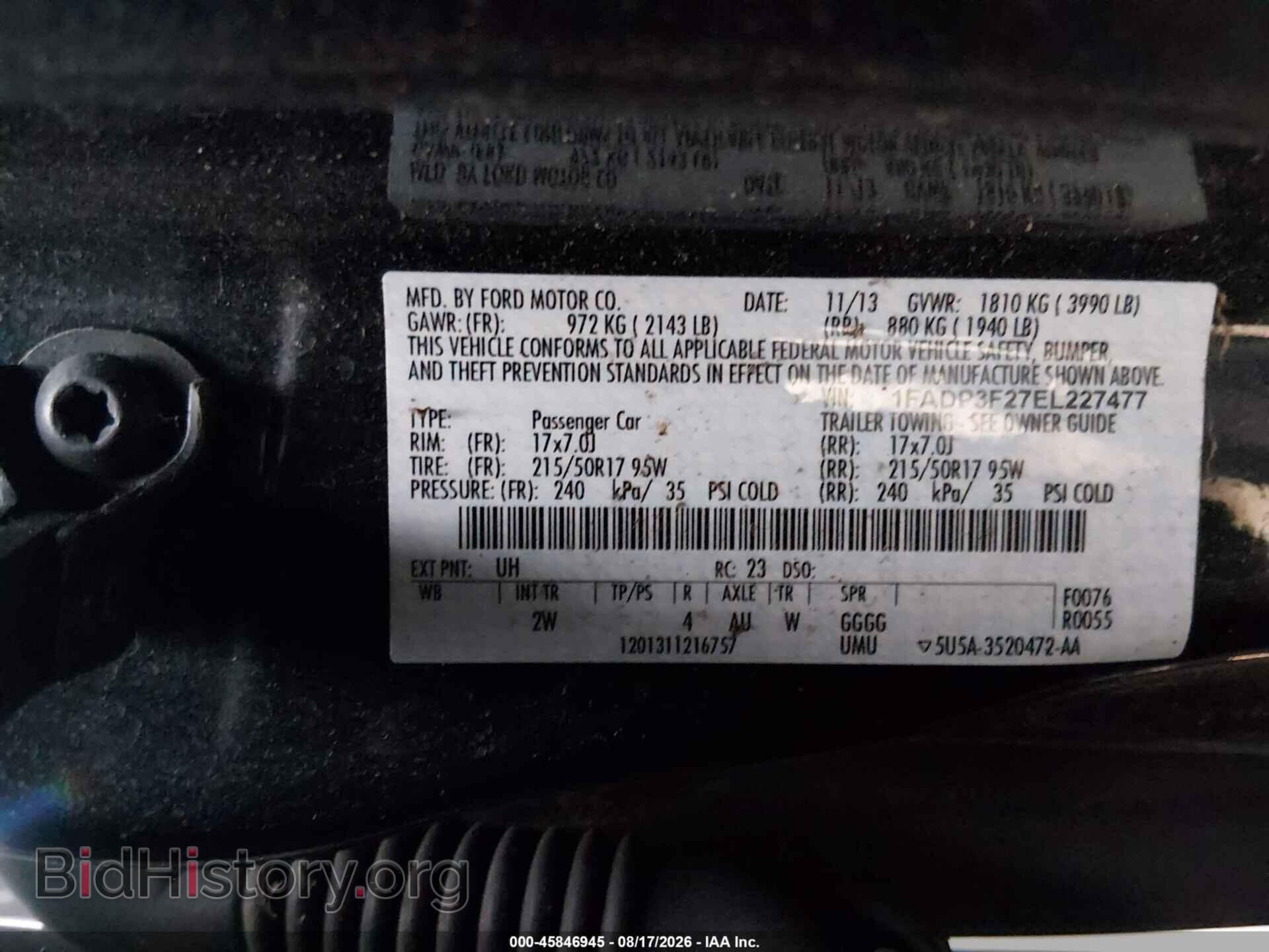 2014 FORD FOCUS - VIN: 1FADP3F27EL227477 - Photo 9