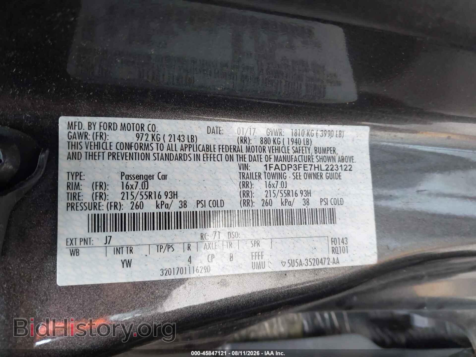 2017 FORD FOCUS - VIN: 1FADP3FE7HL223122 - Photo 9