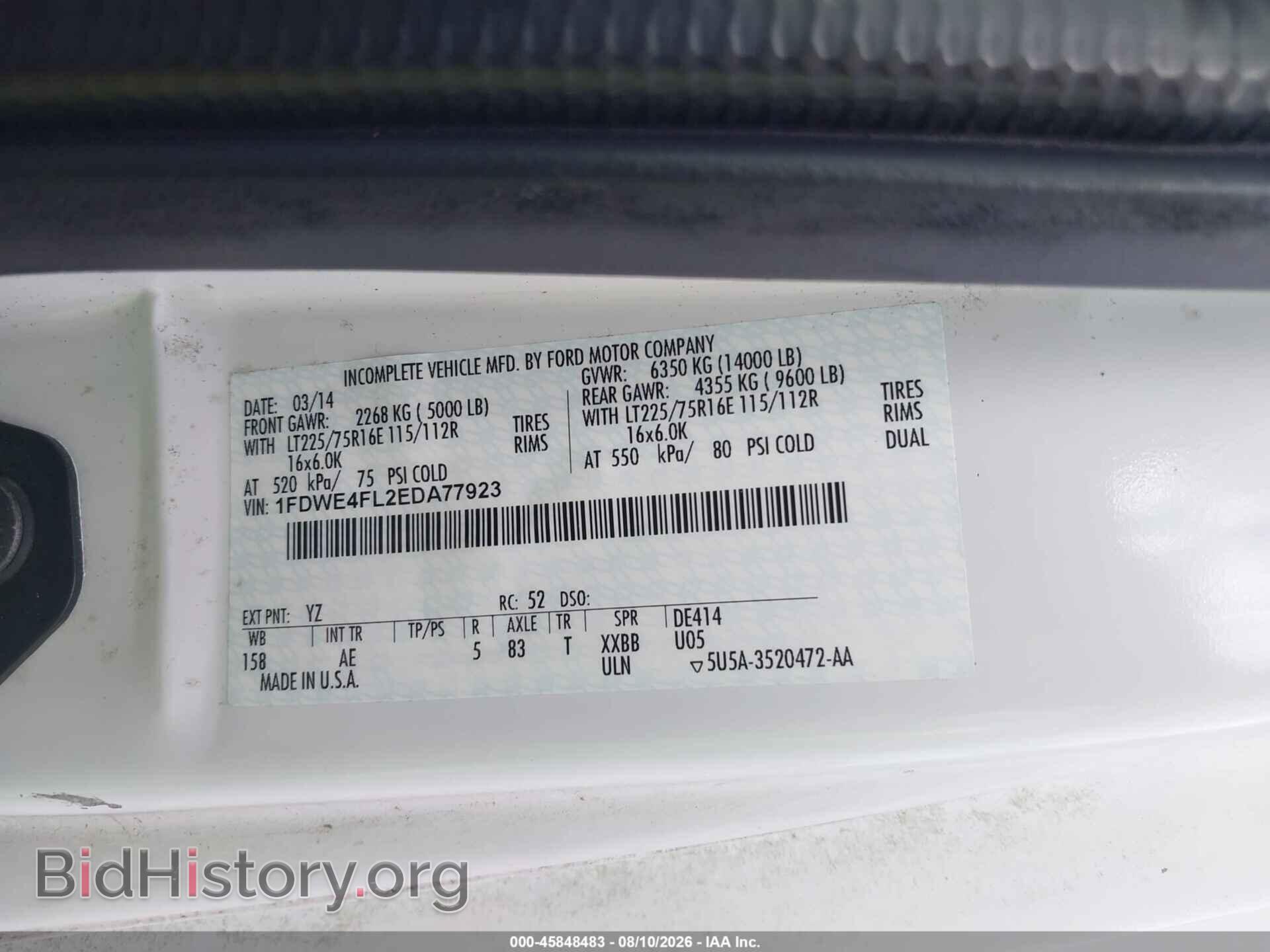 2014 FORD ECONOLINE - VIN: 1FDWE4FL2EDA77923 - Фото 9