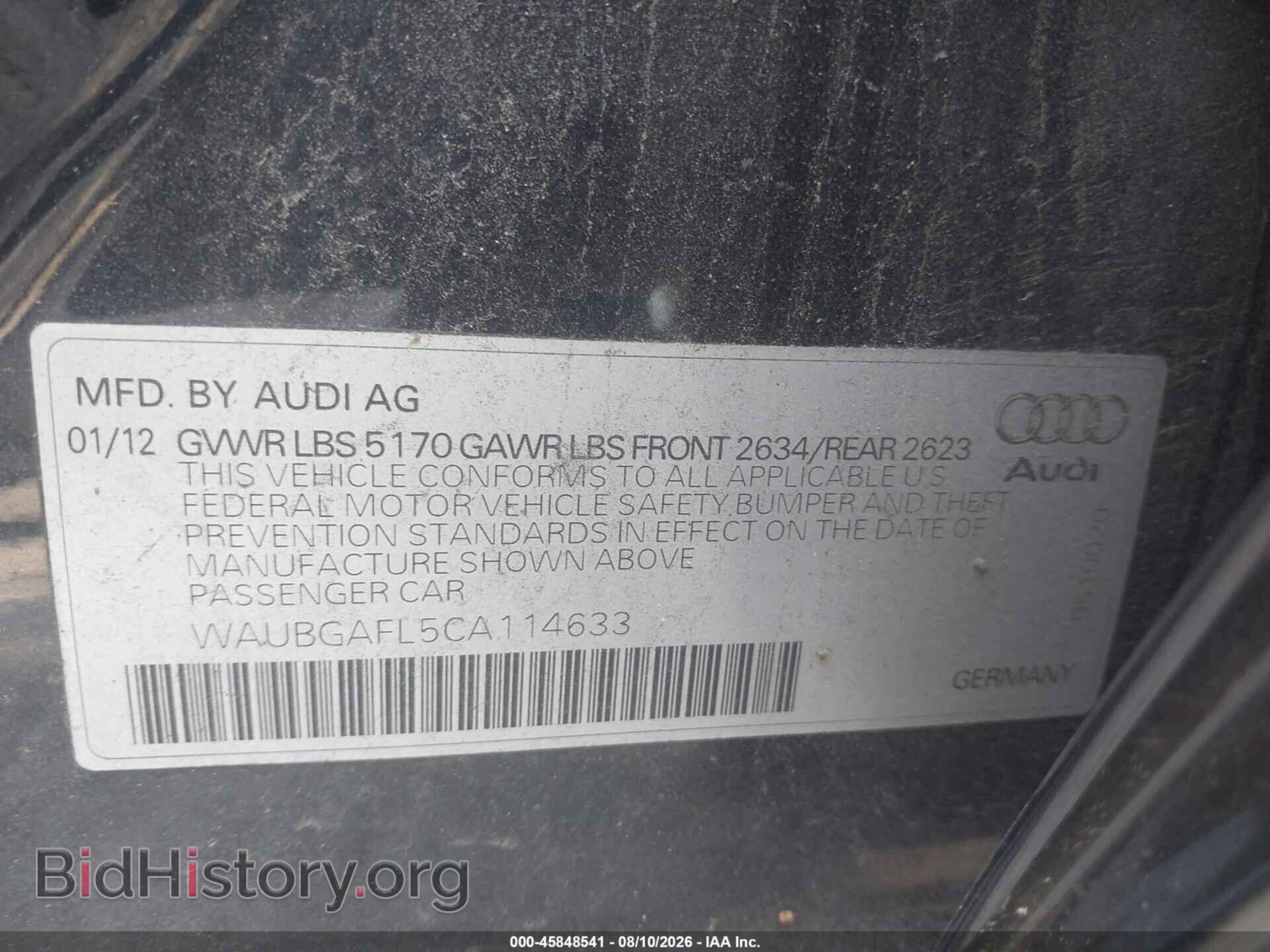 2012 AUDI S4 - VIN: WAUBGAFL5CA114633 - Photo 9