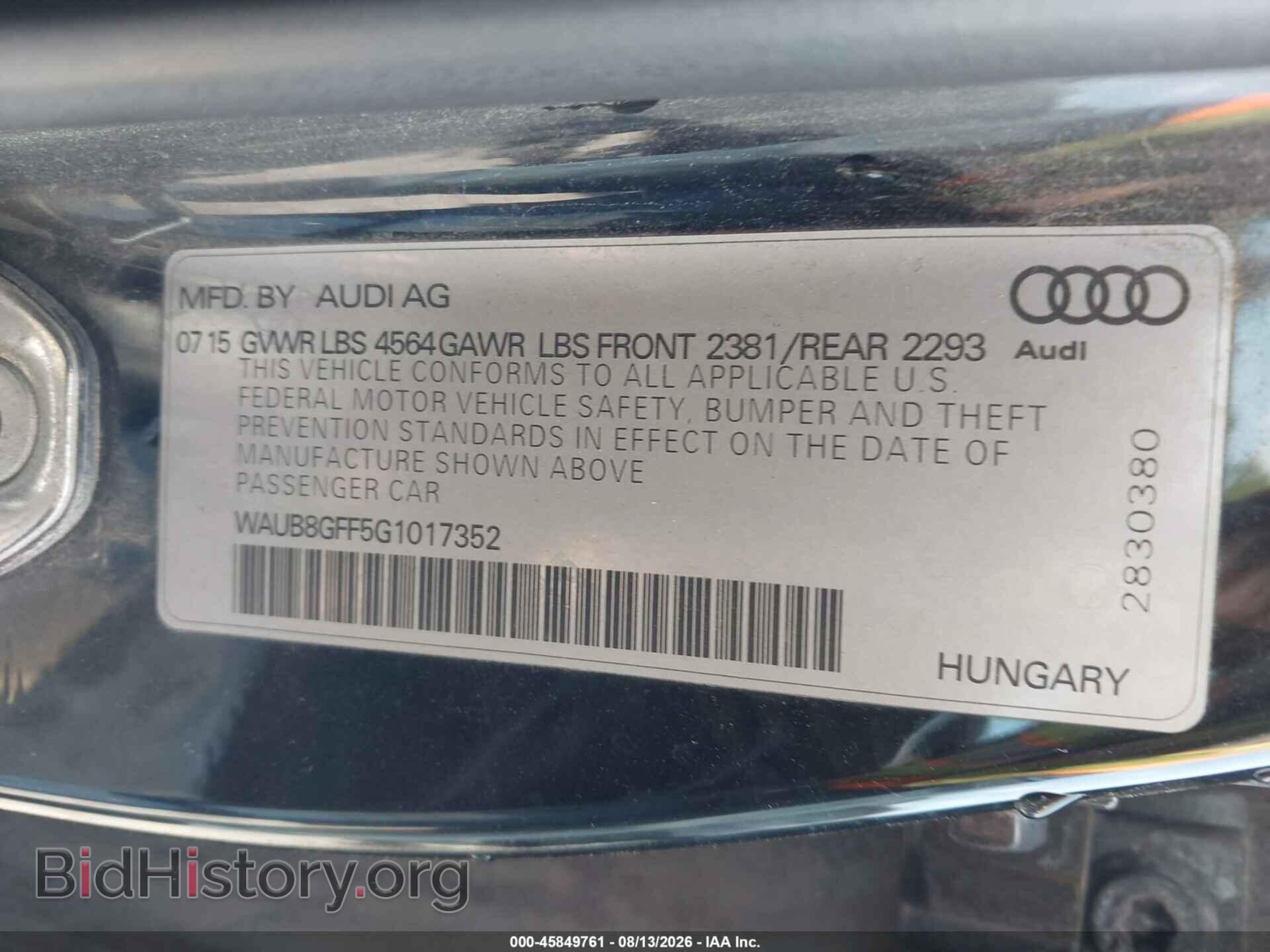 2016 AUDI A3 - VIN: WAUB8GFF5G1017352 - Photo 9