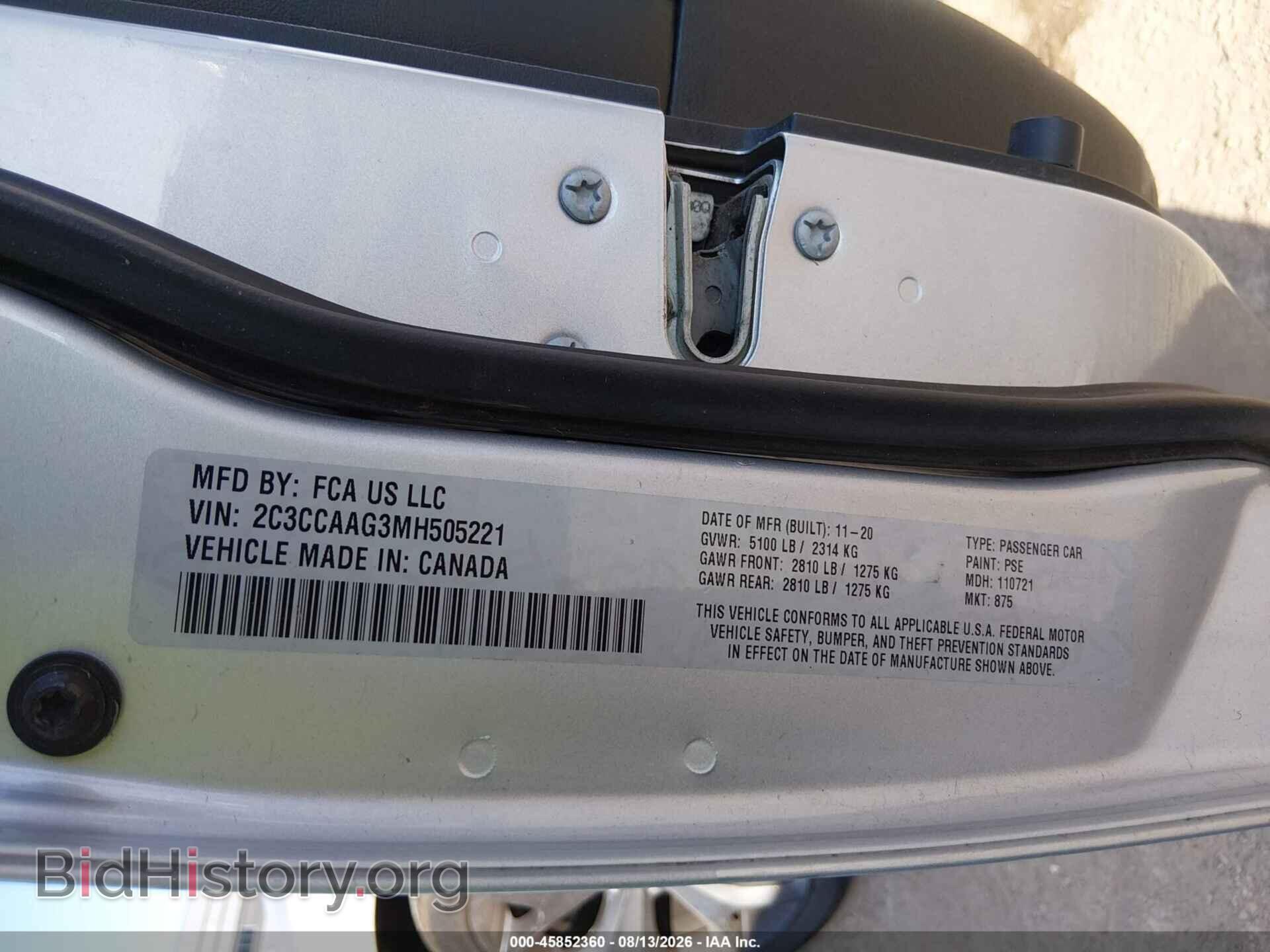 2021 CHRYSLER 300 - VIN: 2C3CCAAG3MH505221 - Photo 9