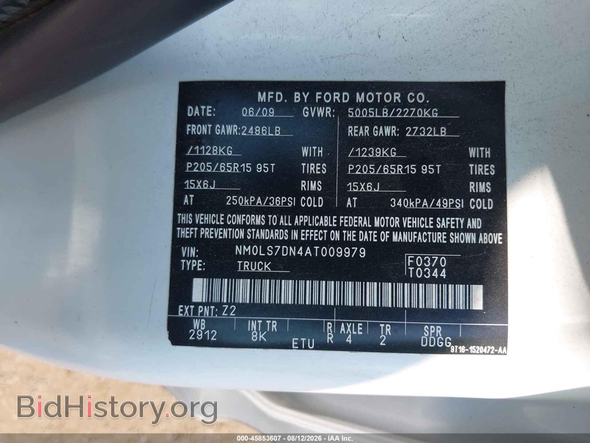 2010 FORD TRANSIT CONNECT - VIN: NM0LS7DN4AT009979 - Photo 4