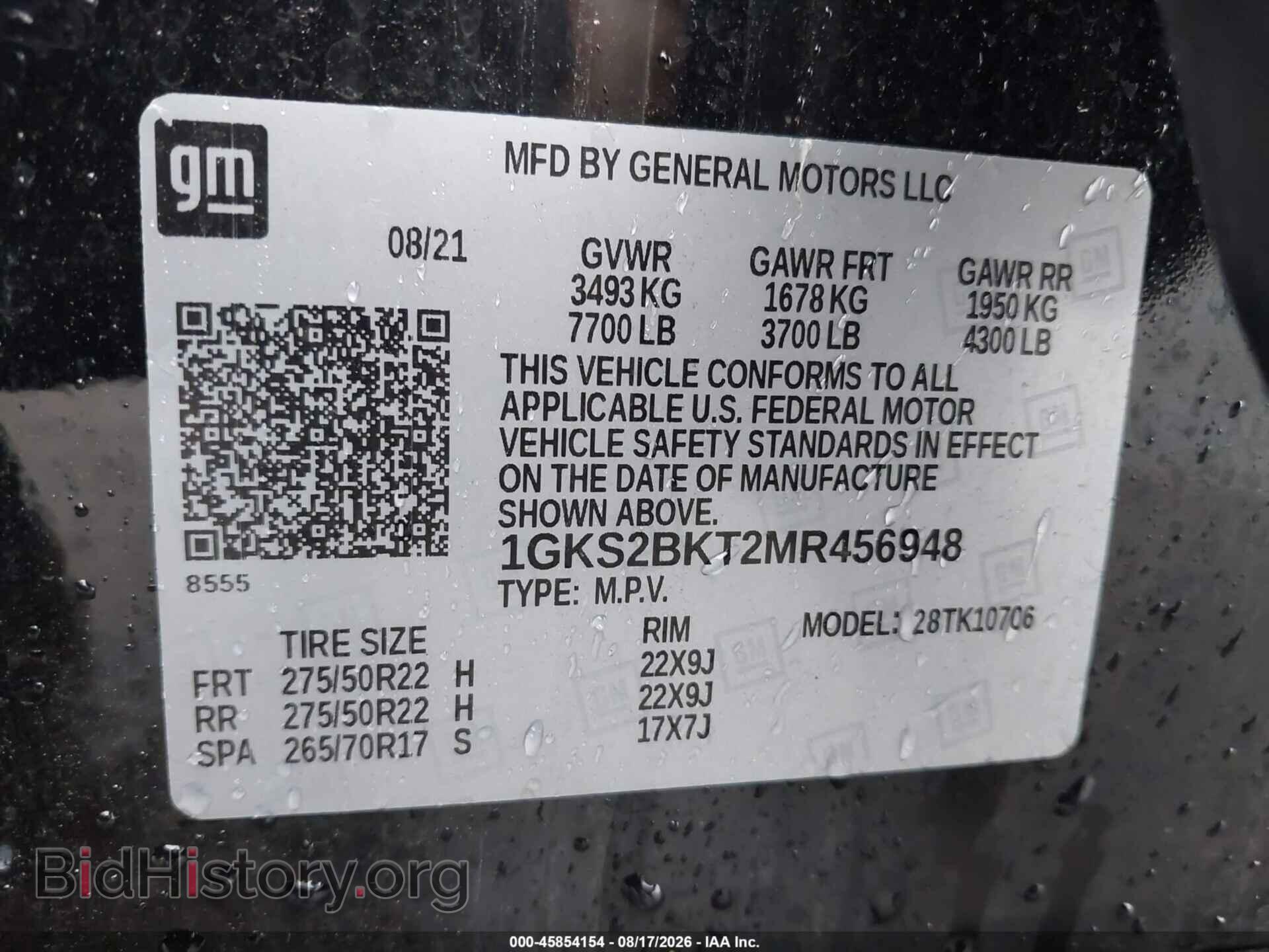 2021 GMC YUKON - VIN: 1GKS2BKT2MR456948 - Photo 9