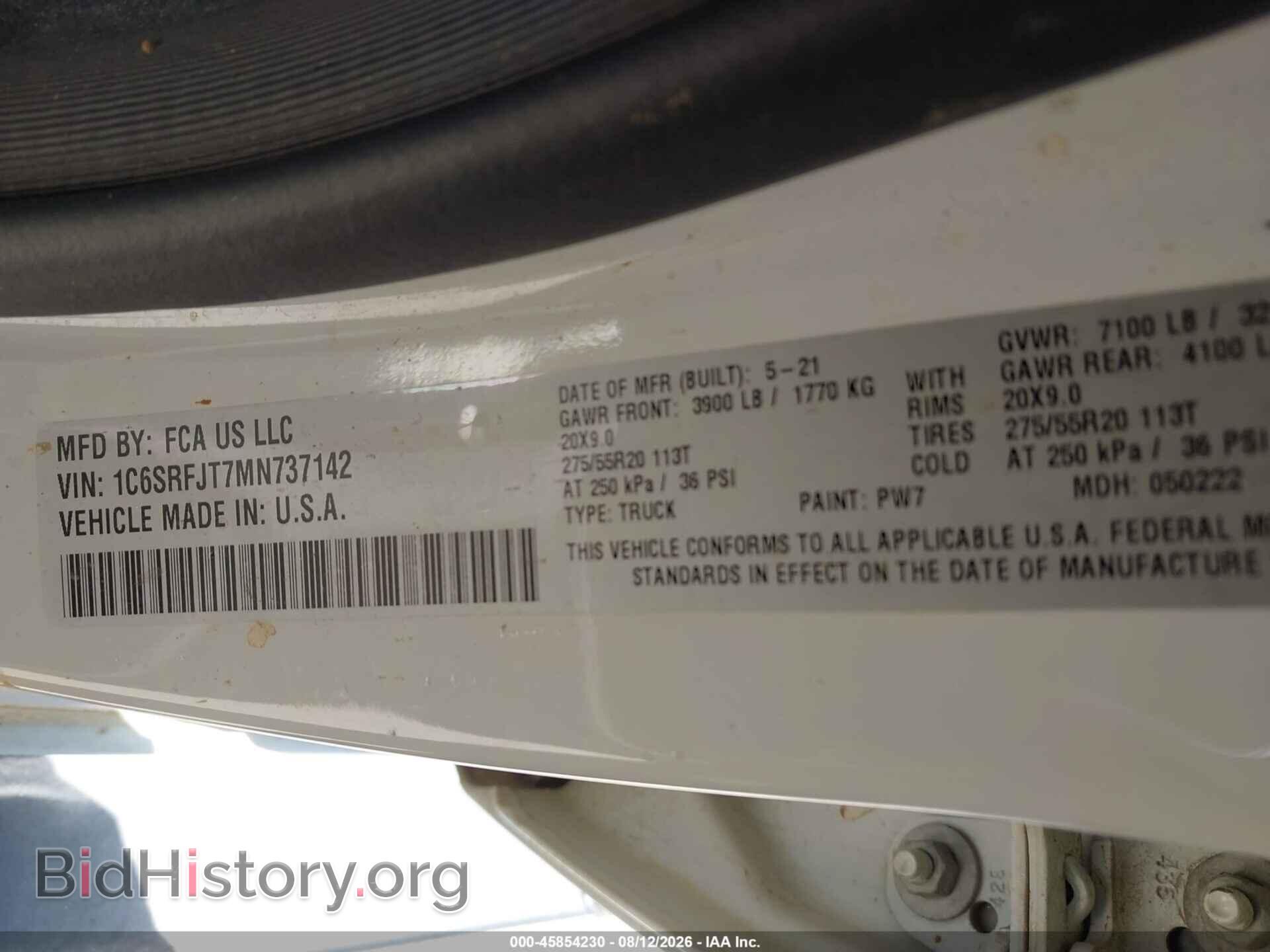 2021 RAM 1500 - VIN: 1C6SRFJT7MN737142 - Фото 9