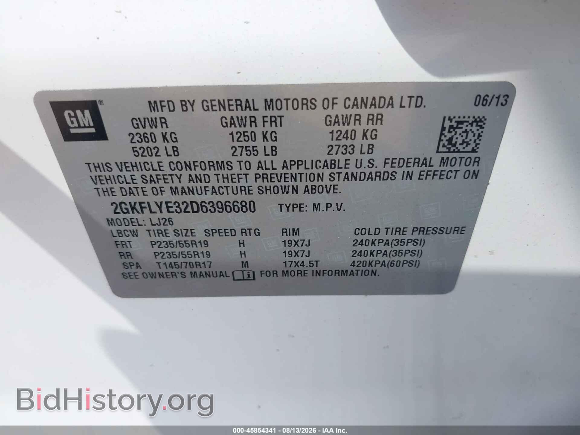 2013 GMC TERRAIN - VIN: 2GKFLYE32D6396680 - Photo 9