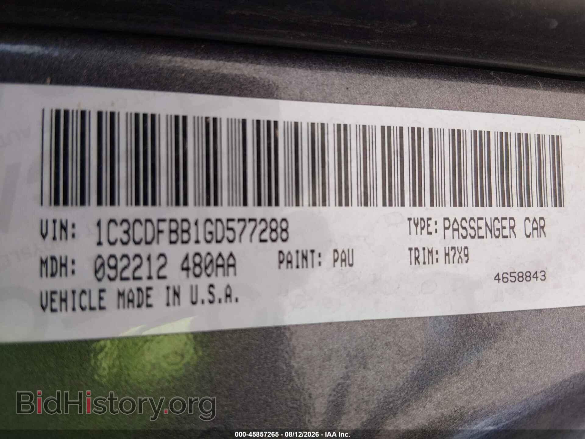 2016 DODGE DART - VIN: 1C3CDFBB1GD577288 - Photo 9