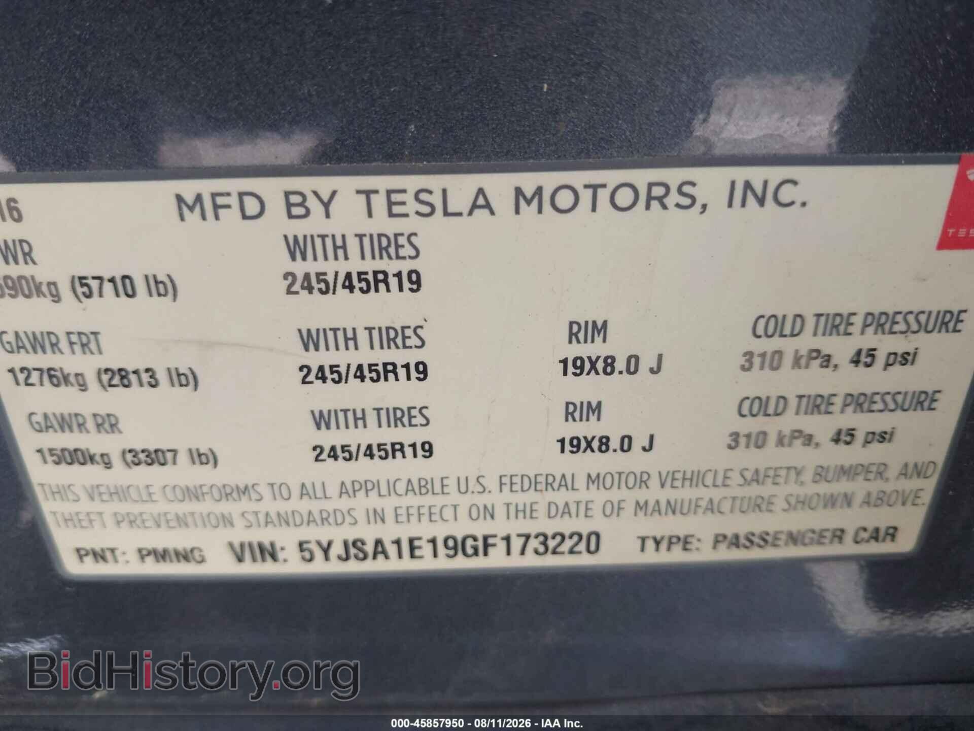 2016 TESLA MODEL S - VIN: 5YJSA1E19GF173220 - Photo 9