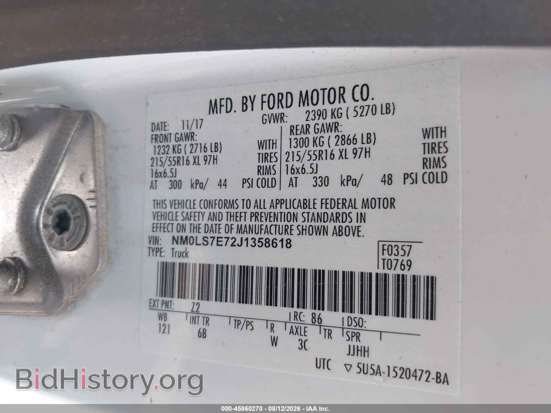 2018 FORD TRANSIT CONNECT - VIN: NM0LS7E72J1358618 - Фото 9