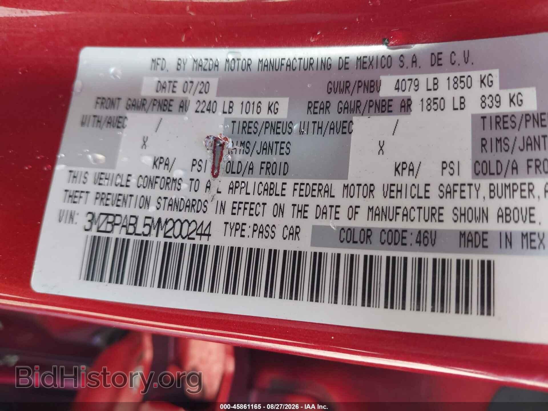 2021 MAZDA MAZDA3 - VIN: 3MZBPABL5MM200244 - Photo 9
