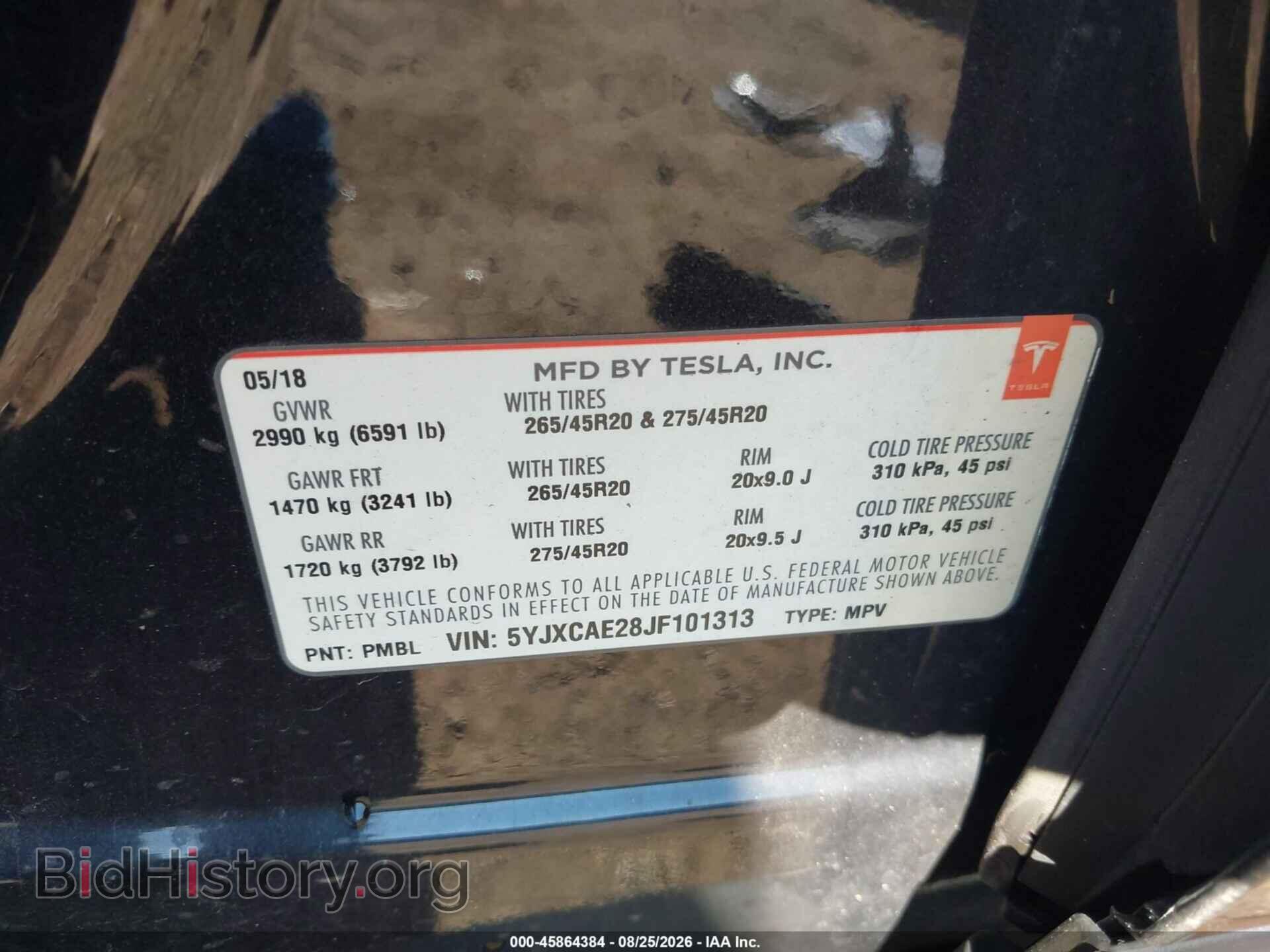 2018 TESLA MODEL X - VIN: 5YJXCAE28JF101313 - Photo 9