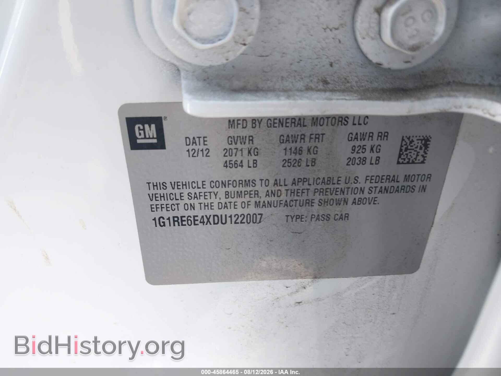 2013 CHEVROLET VOLT - VIN: 1G1RE6E4XDU122007 - Photo 9
