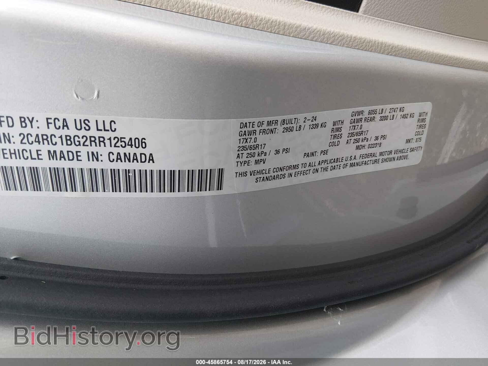 2024 CHRYSLER PACIFICA - VIN: 2C4RC1BG2RR125406 - Photo 9