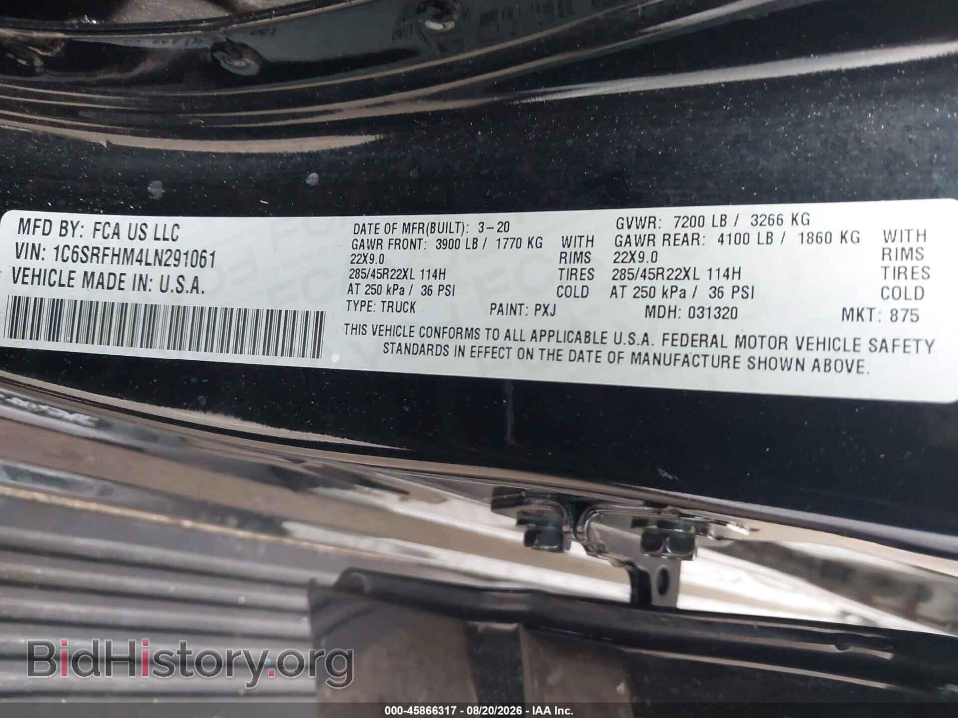 2020 RAM 1500 - VIN: 1C6SRFHM4LN291061 - Фото 9