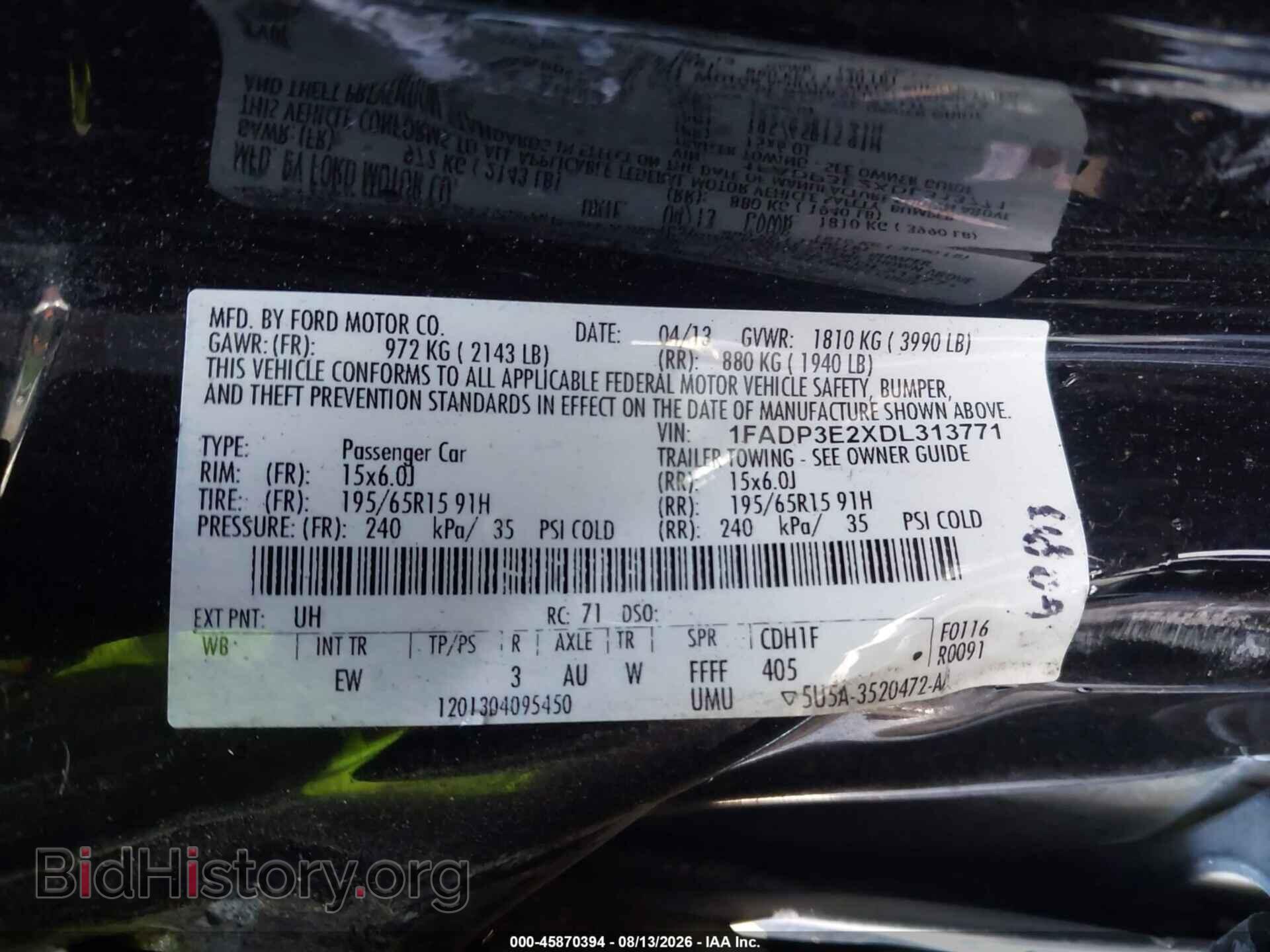 2013 FORD FOCUS - VIN: 1FADP3E2XDL313771 - Photo 9