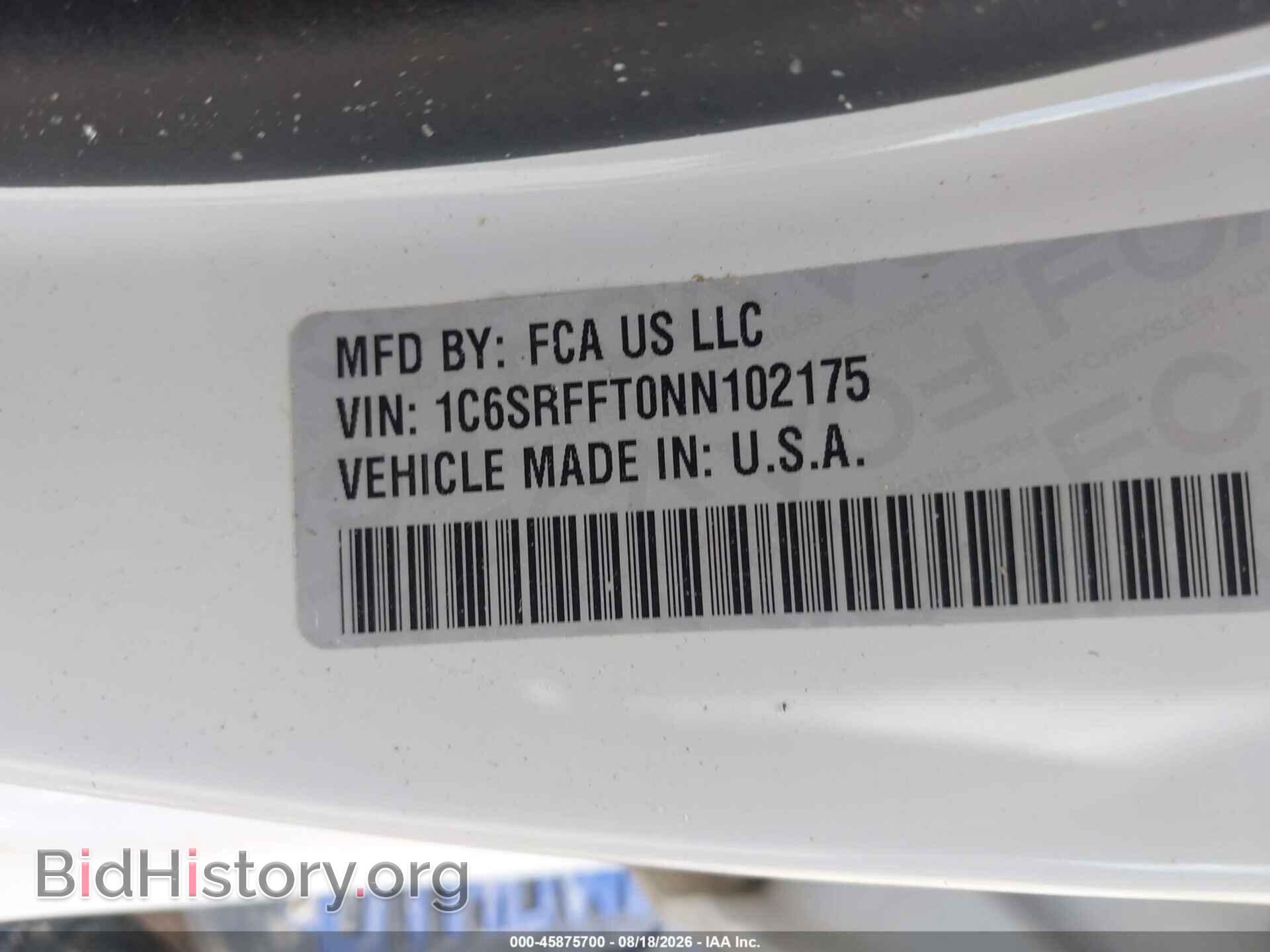 2022 RAM 1500 - VIN: 1C6SRFFT0NN102175 - Фото 9