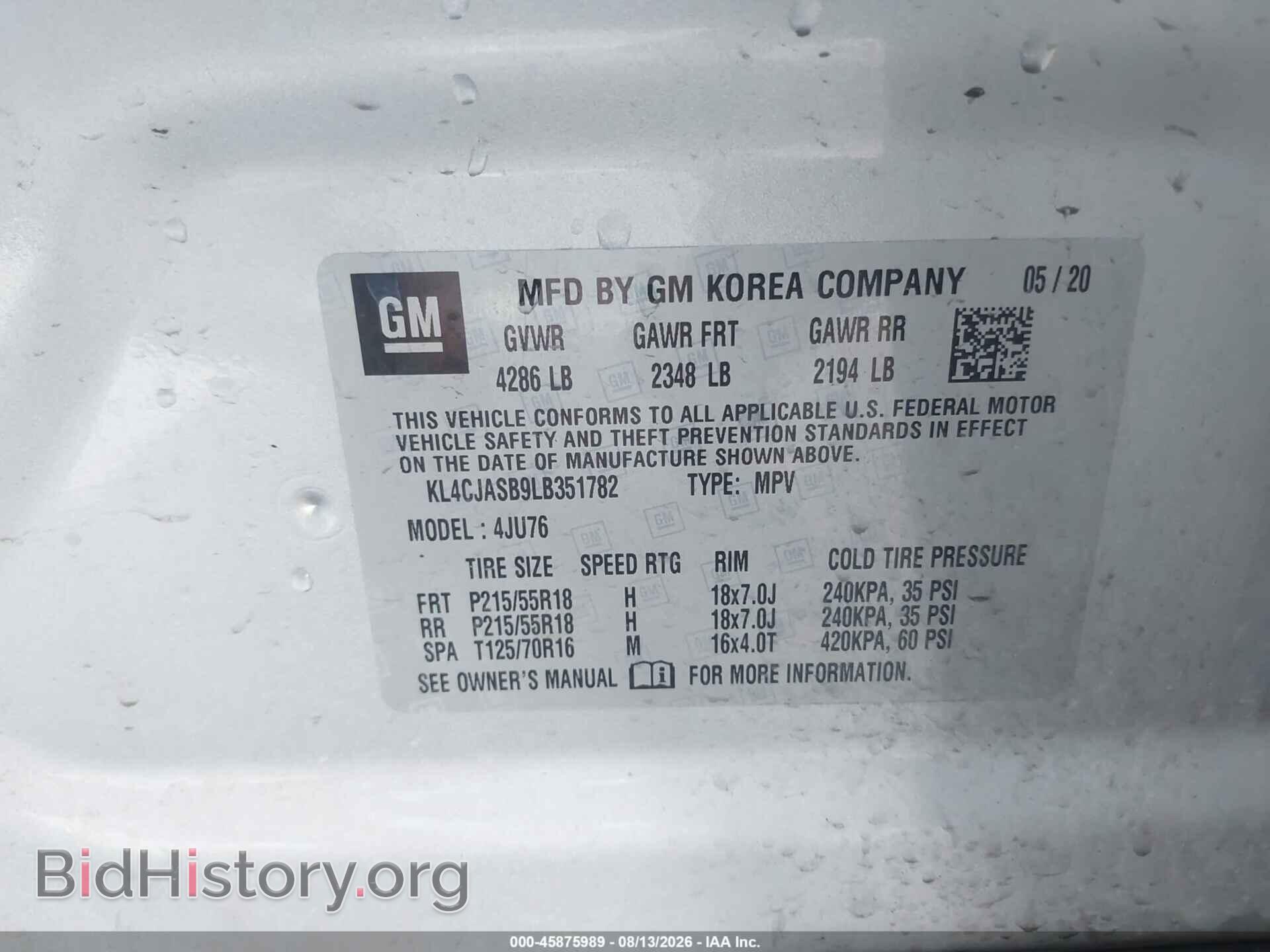 2020 BUICK ENCORE - VIN: KL4CJASB9LB351782 - Photo 9