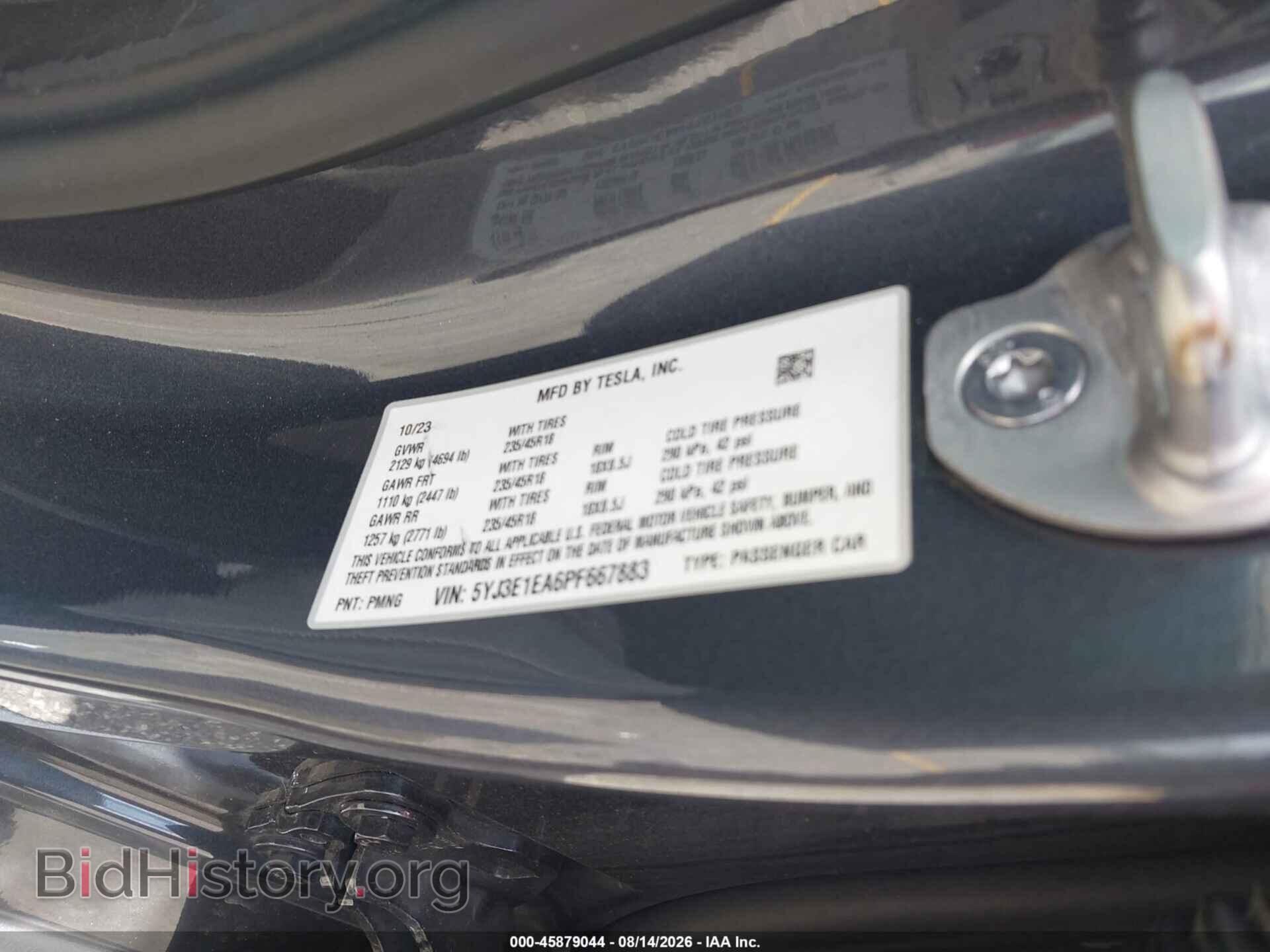 2023 TESLA MODEL 3 - VIN: 5YJ3E1EA6PF667883 - Фото 9
