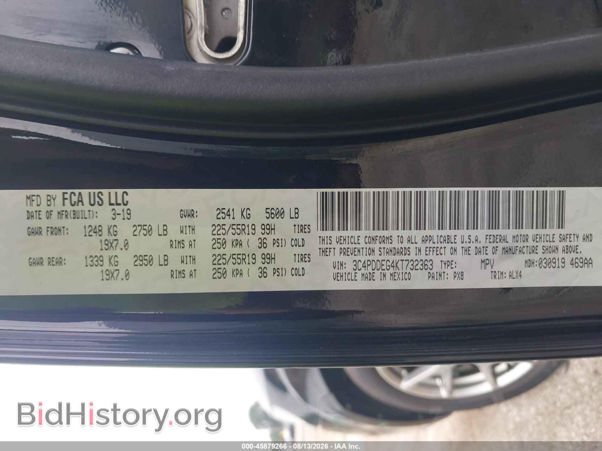 2019 DODGE JOURNEY - VIN: 3C4PDDEG4KT732363 - Photo 9