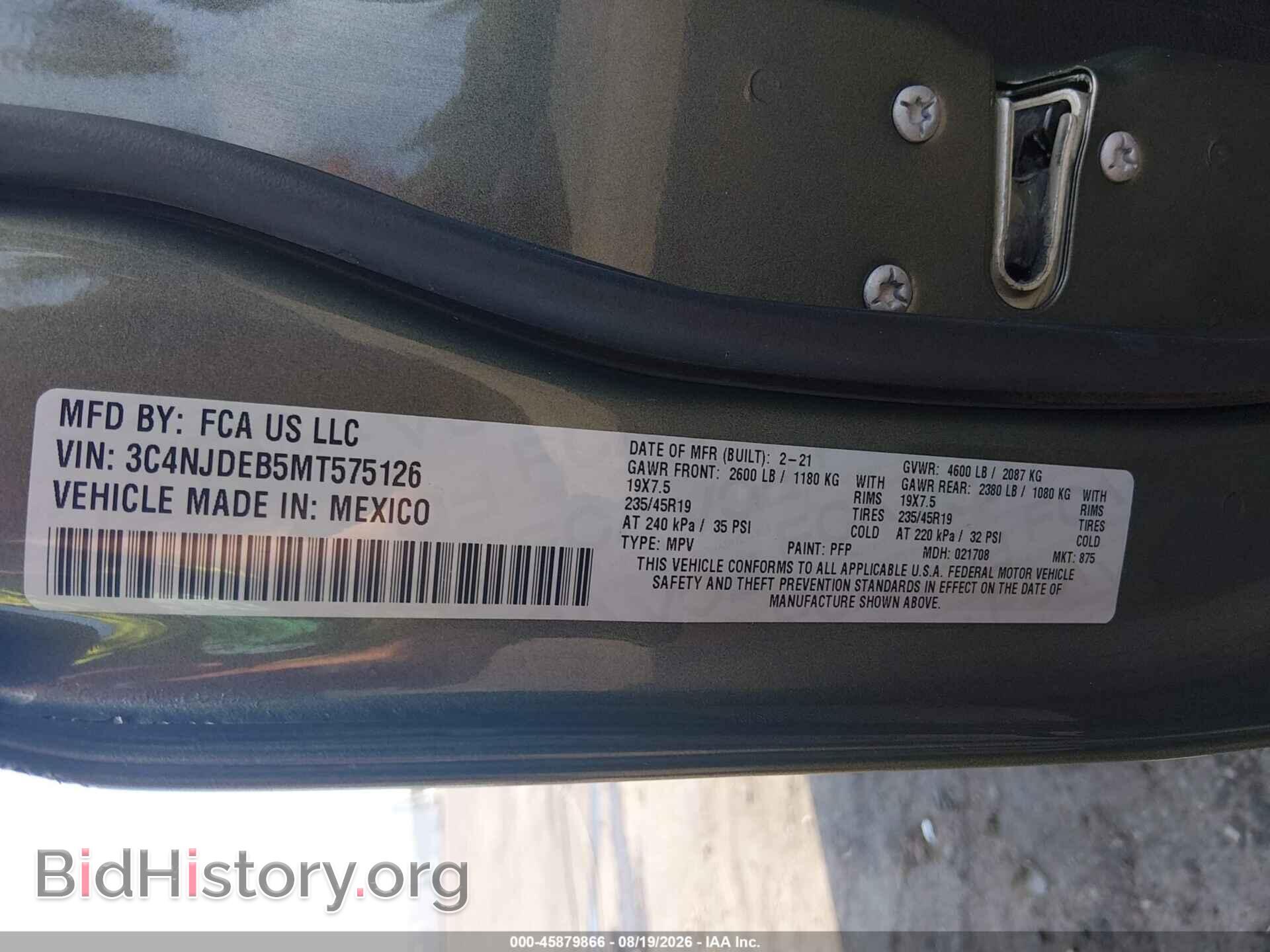 2021 JEEP COMPASS - VIN: 3C4NJDEB5MT575126 - Photo 9