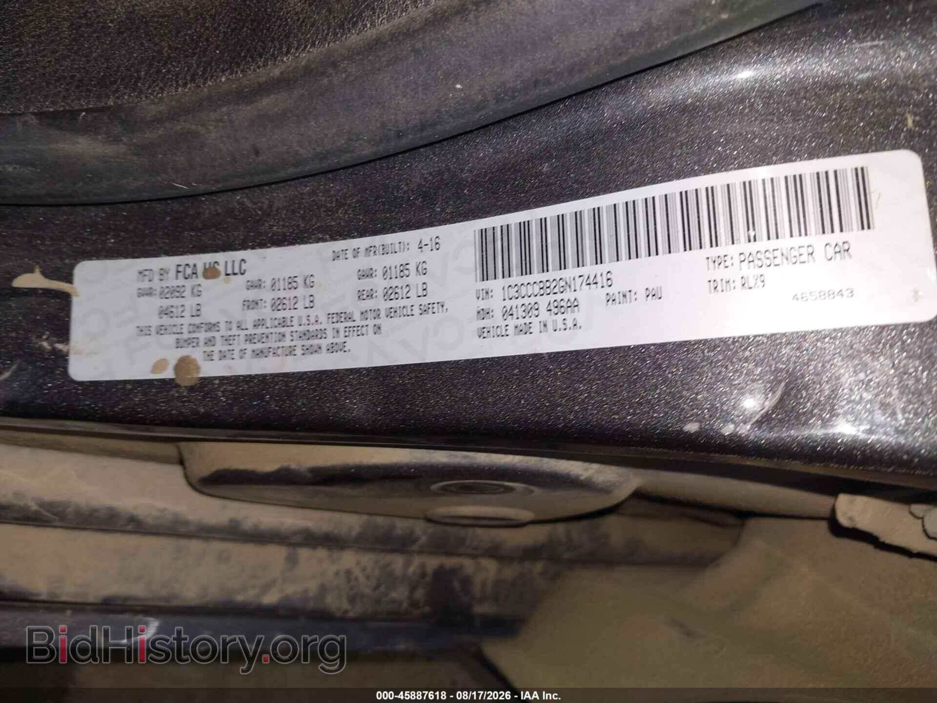 2016 CHRYSLER 200 - VIN: 1C3CCCBB2GN174416 - Photo 9