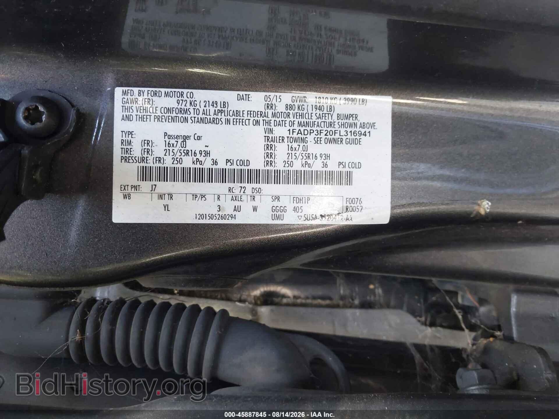 2015 FORD FOCUS - VIN: 1FADP3F20FL316941 - Photo 9