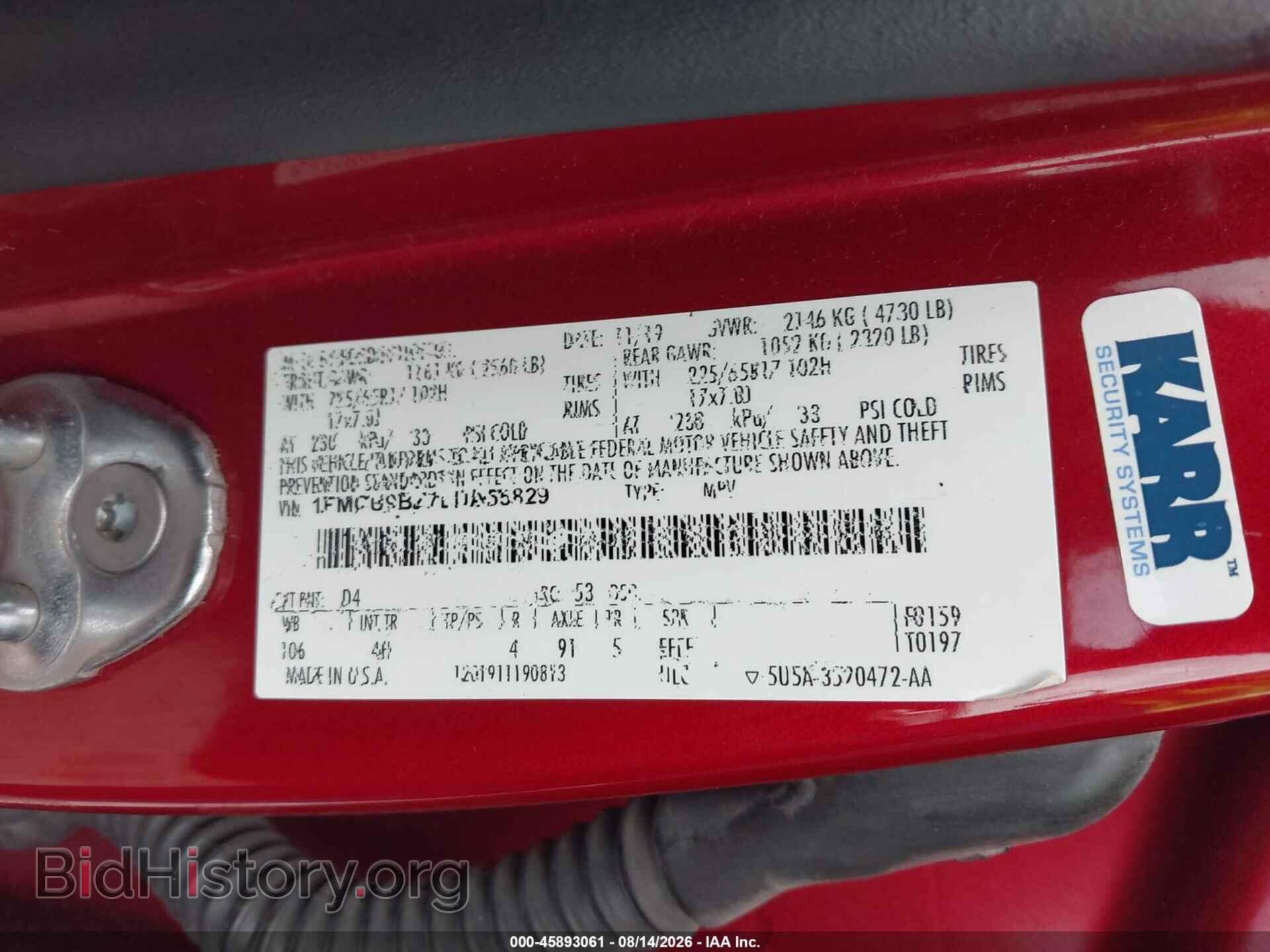 2020 FORD ESCAPE - VIN: 1FMCU9BZ7LUA55829 - Фото 9