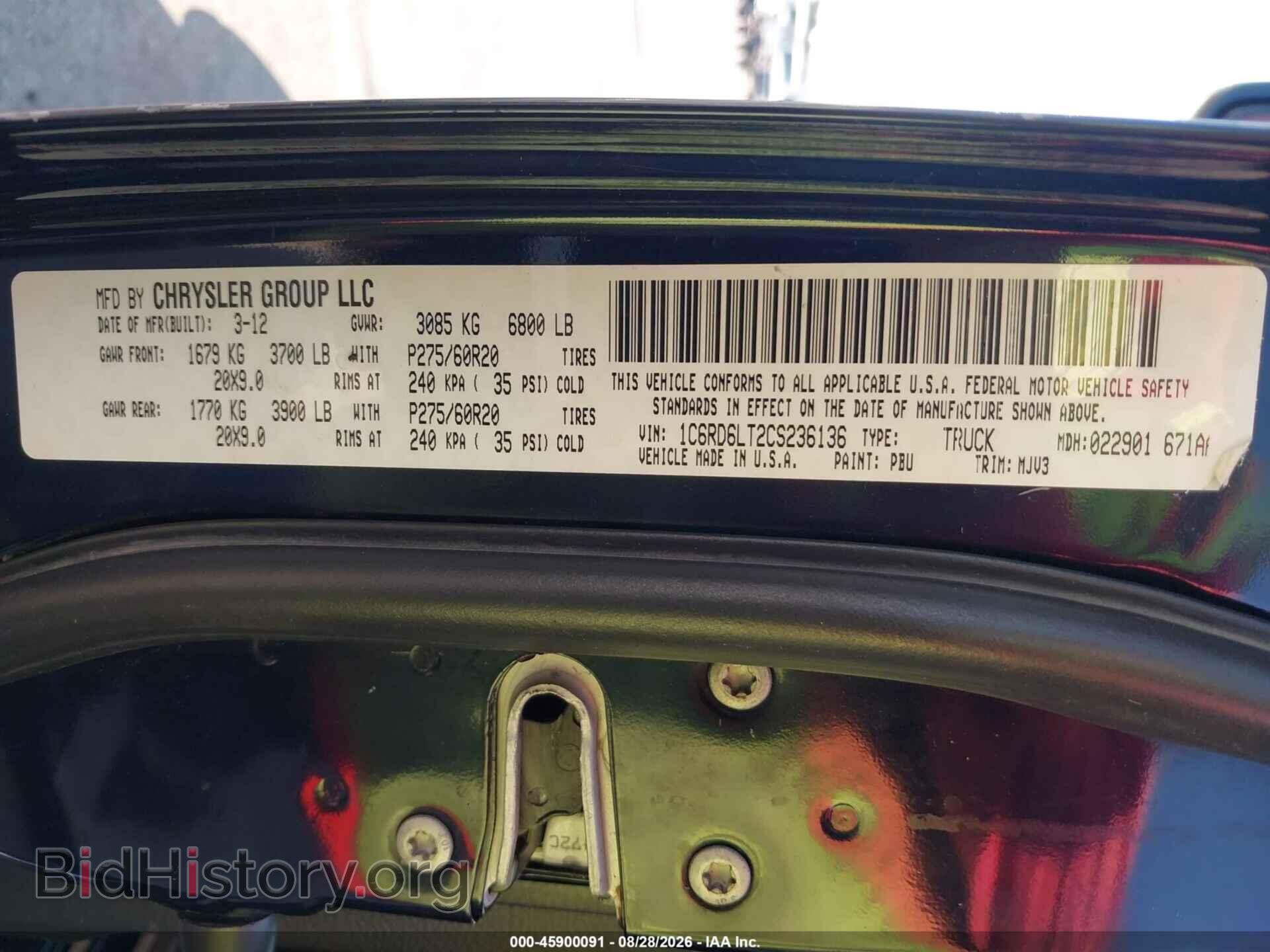 2012 RAM 1500 - VIN: 1C6RD6LT2CS236136 - Photo 9