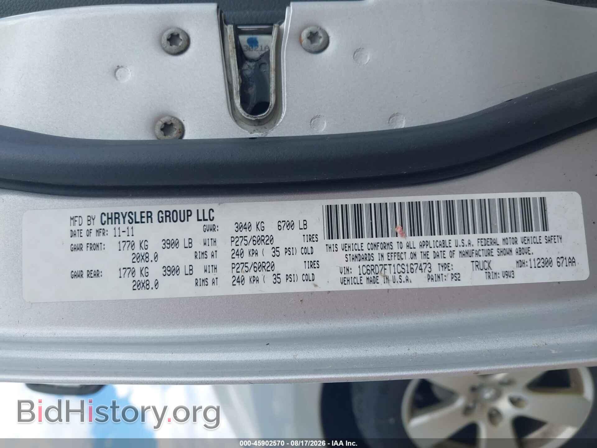 2012 RAM 1500 - VIN: 1C6RD7FT1CS167473 - Photo 9