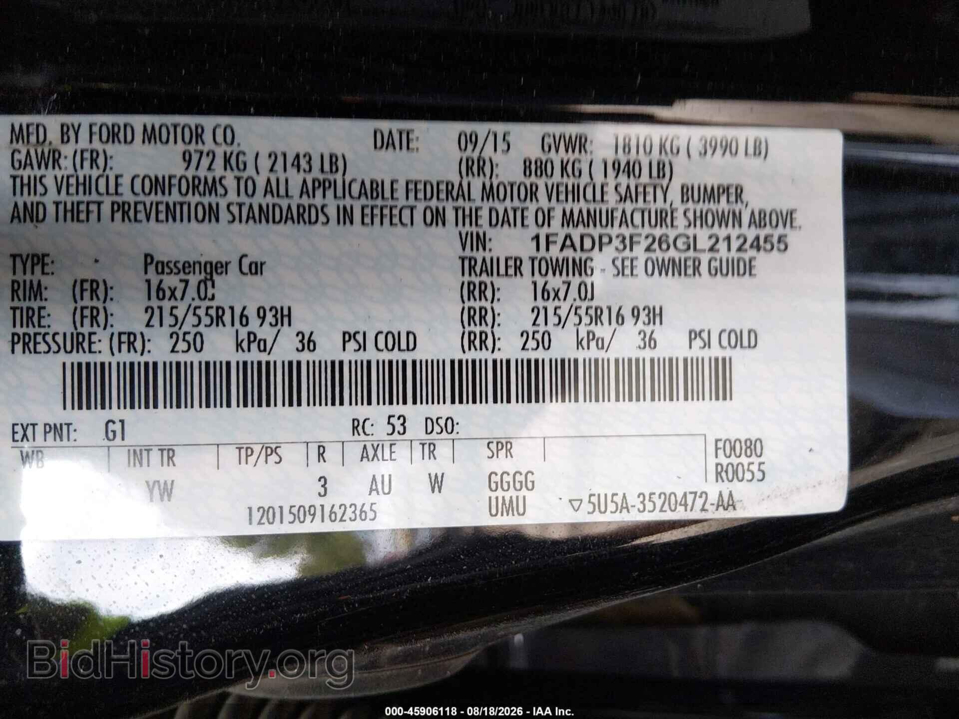 2016 FORD FOCUS - VIN: 1FADP3F26GL212455 - Photo 9