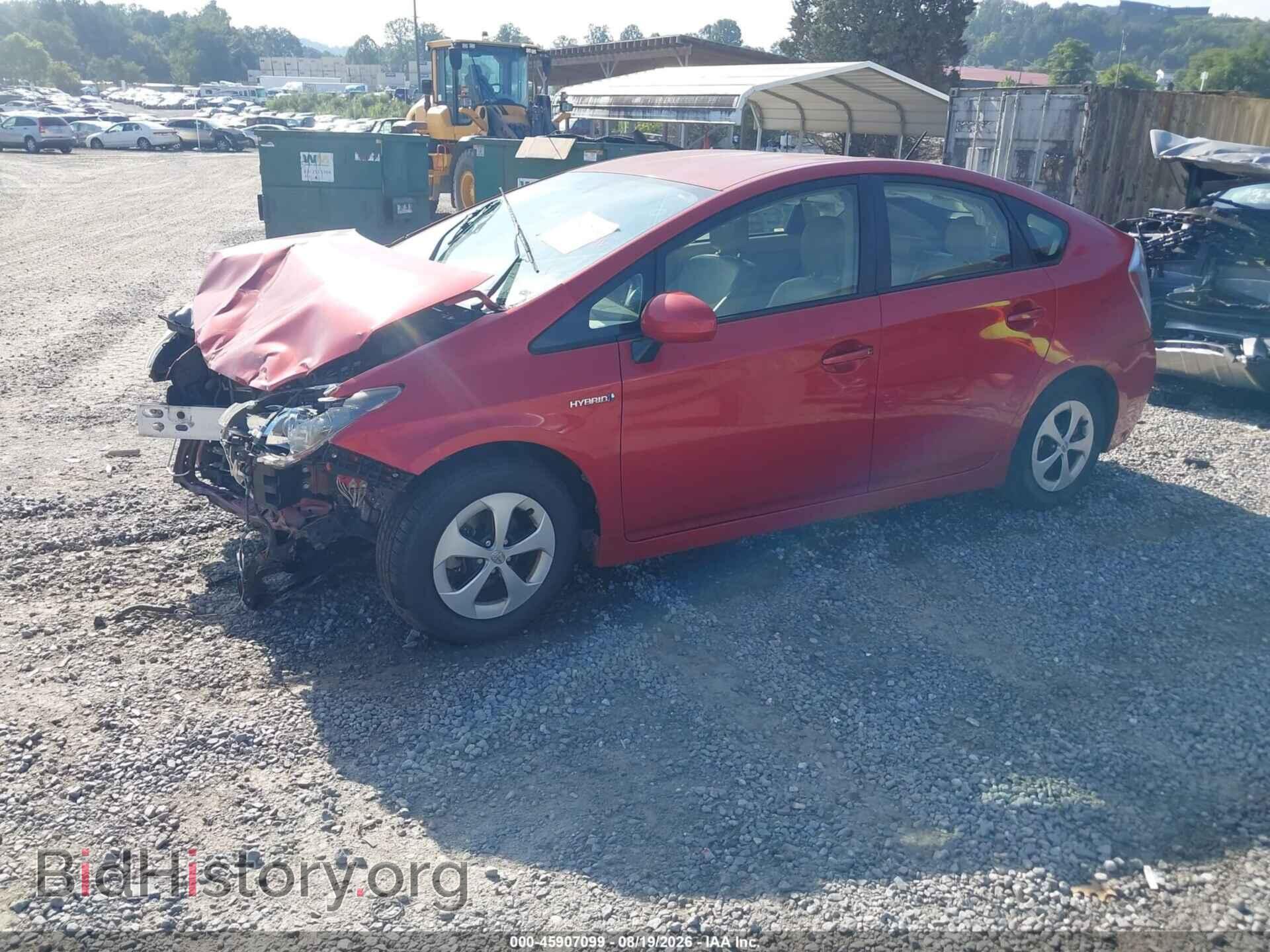 2014 TOYOTA PRIUS - VIN: JTDKN3DU4E1771488 - Фото 2