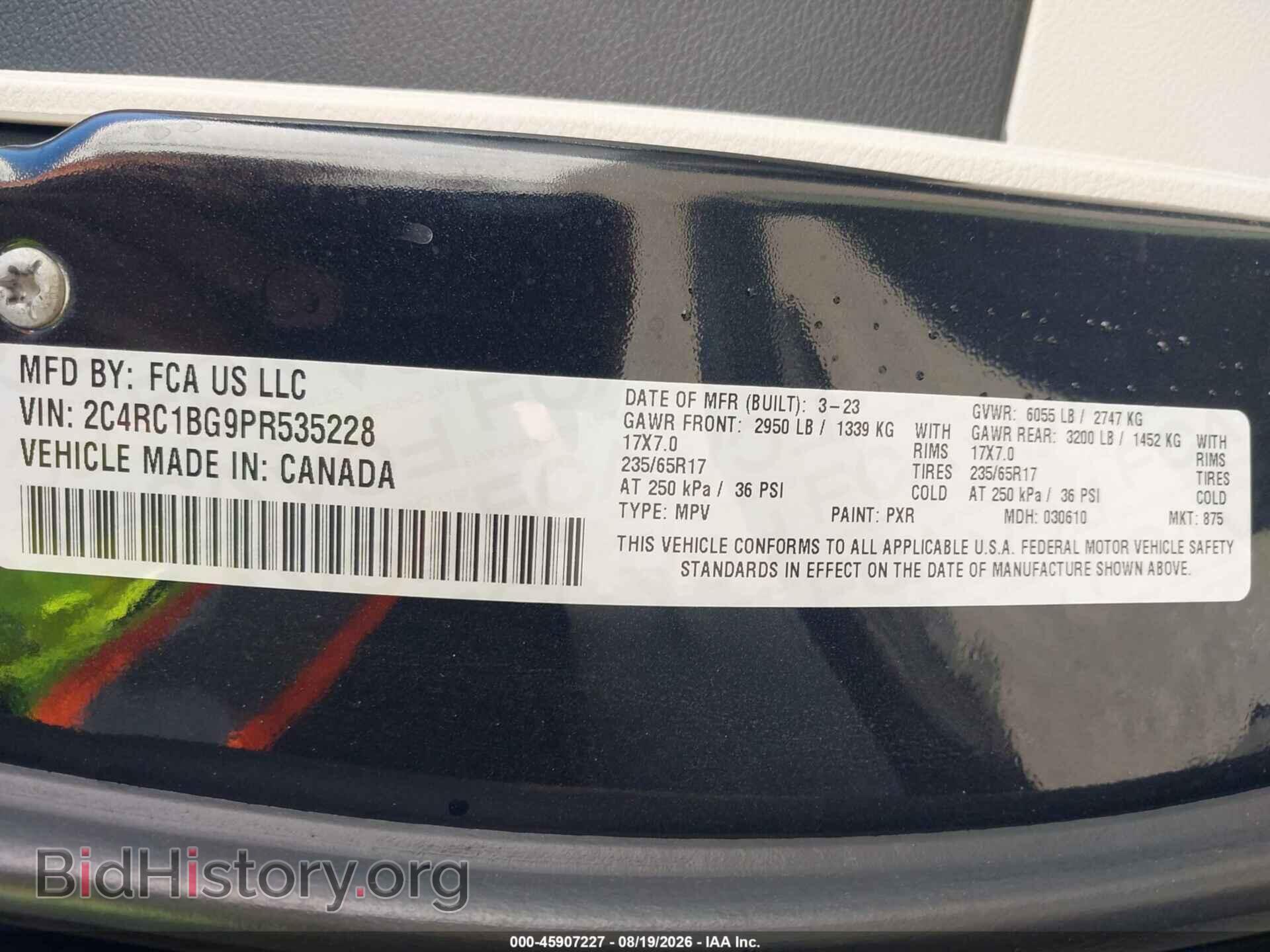 2023 CHRYSLER PACIFICA - VIN: 2C4RC1BG9PR535228 - Photo 9