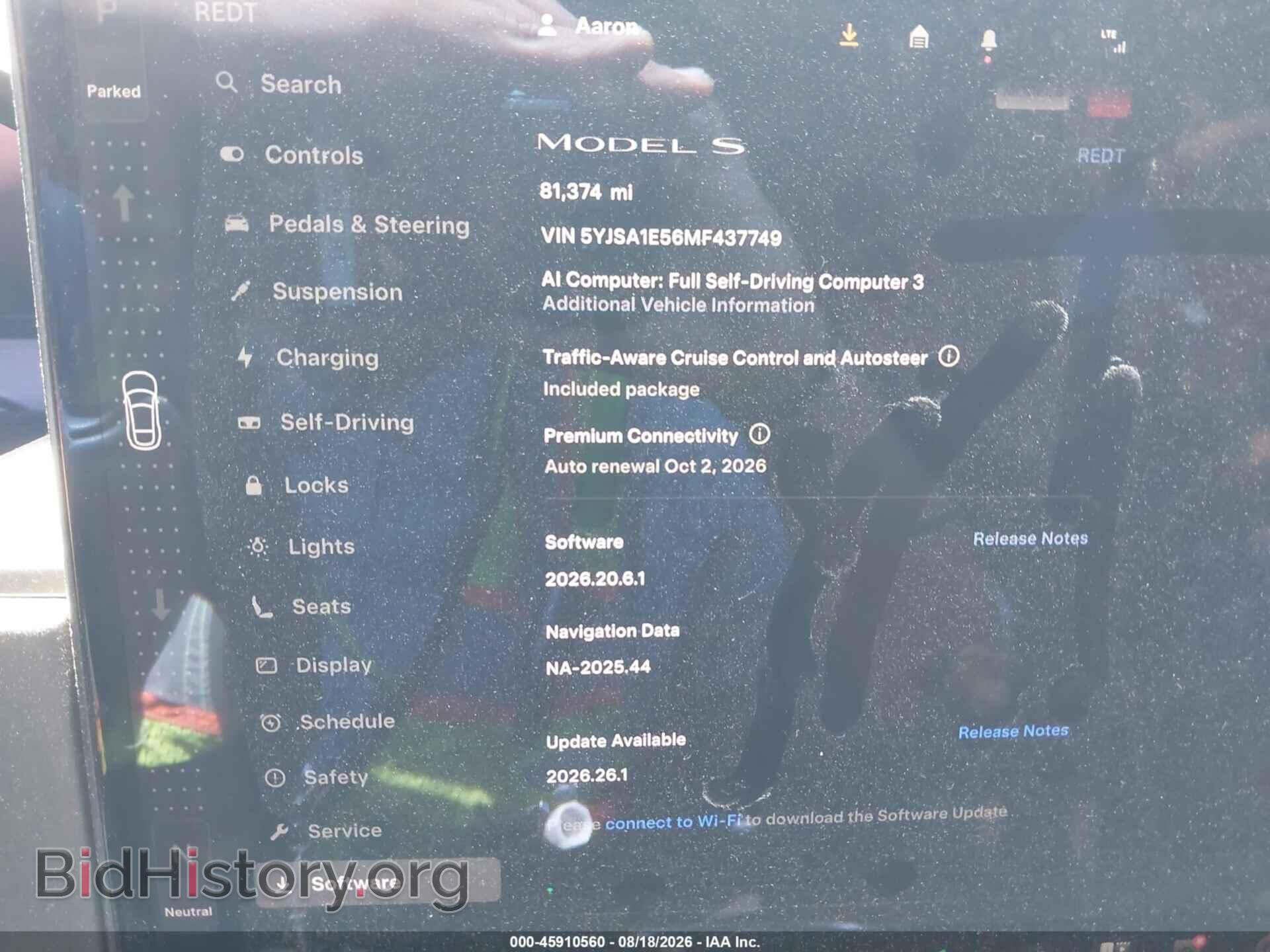 2021 TESLA MODEL S - VIN: 5YJSA1E56MF437749 - Photo 19