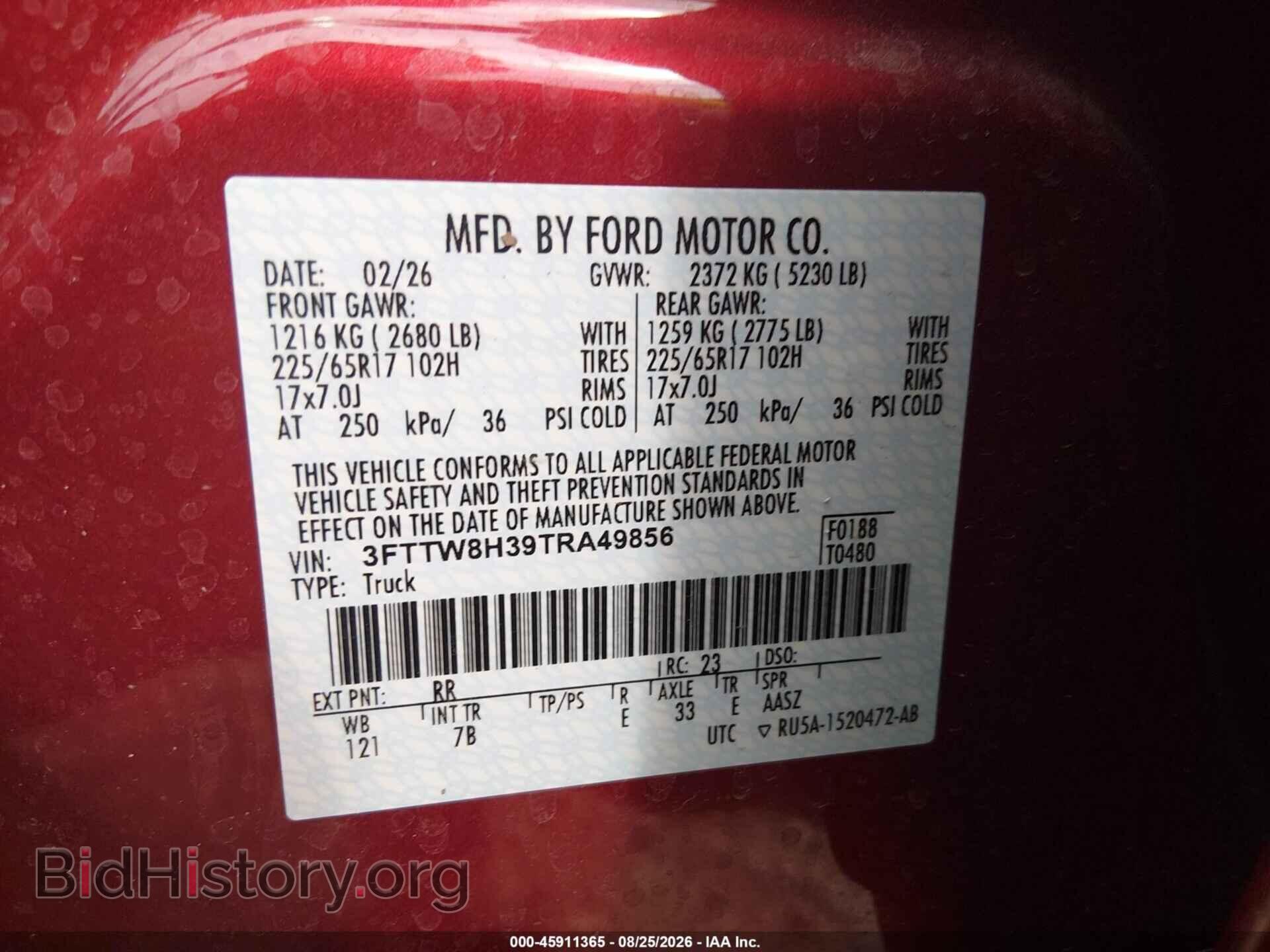 2026 FORD MAVERICK - VIN: 3FTTW8H39TRA49856 - Photo 9