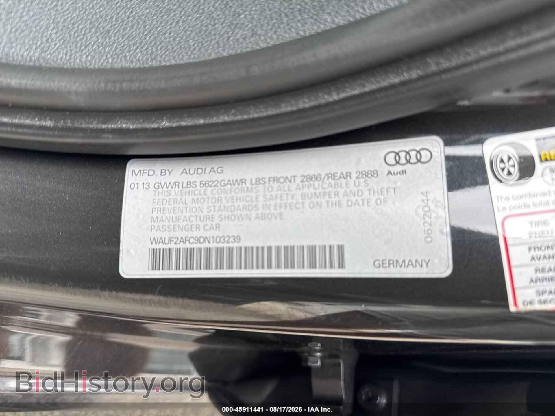 2013 AUDI S6 - VIN: WAUF2AFC9DN103239 - Photo 9