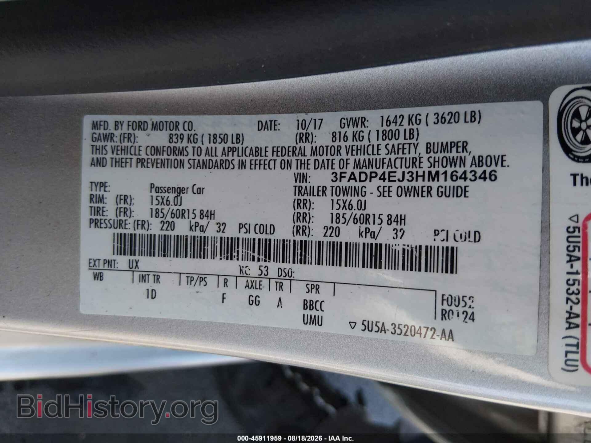 2017 FORD FIESTA - VIN: 3FADP4EJ3HM164346 - Photo 9