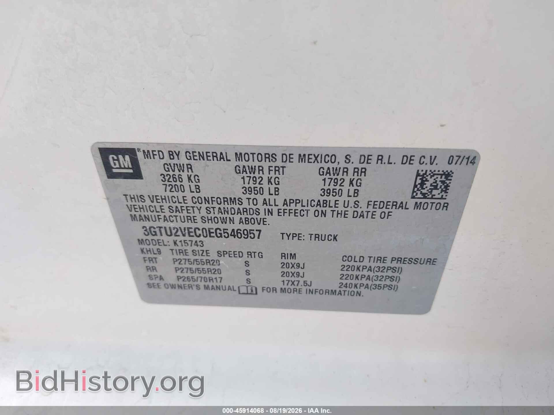 2014 GMC SIERRA 1500 - VIN: 3GTU2VEC0EG546957 - Photo 9